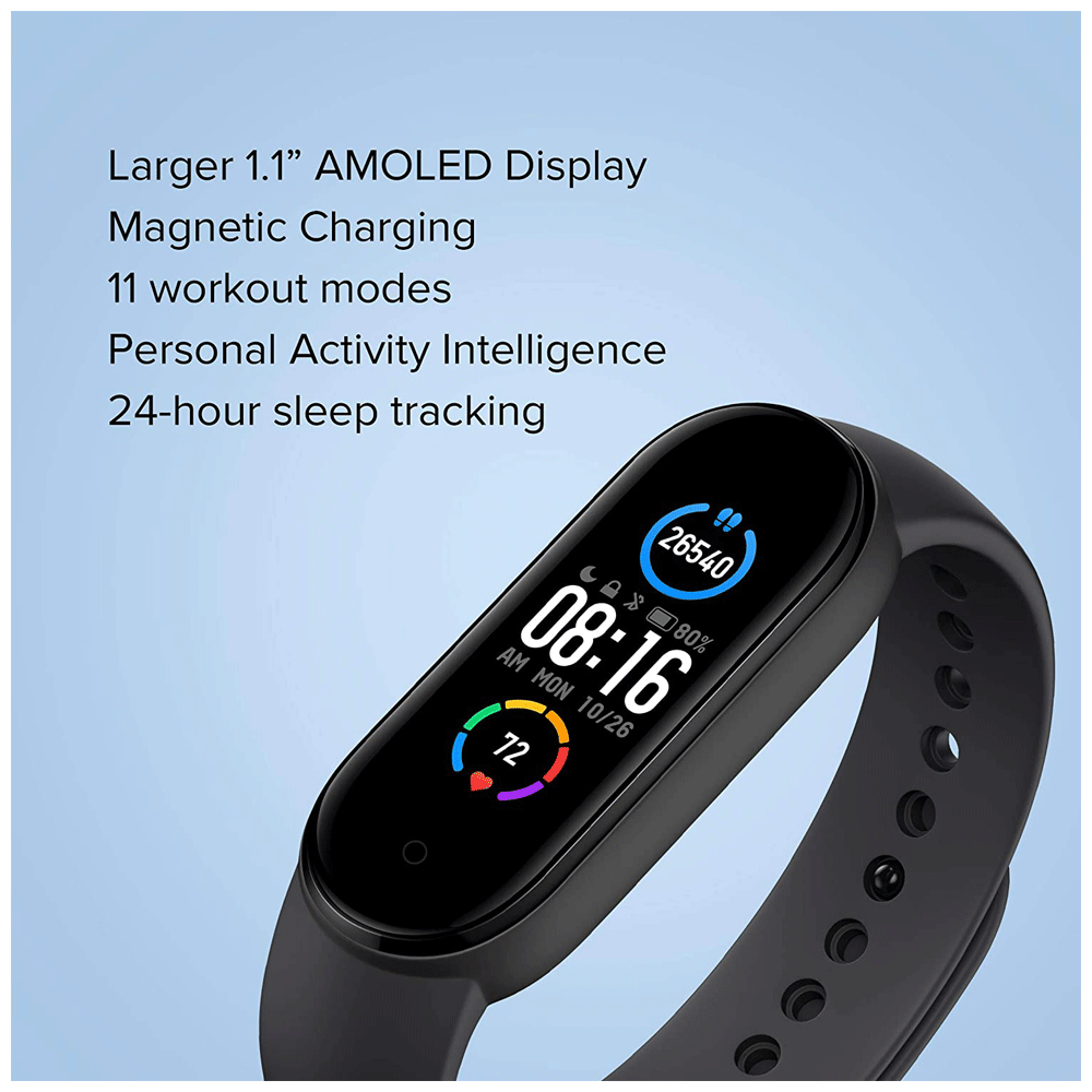 Xiaomi Mi Smart Band 5 (27.9mm) (Heart Rate Alerts, BHR4216IN, Black, Buckle)_9