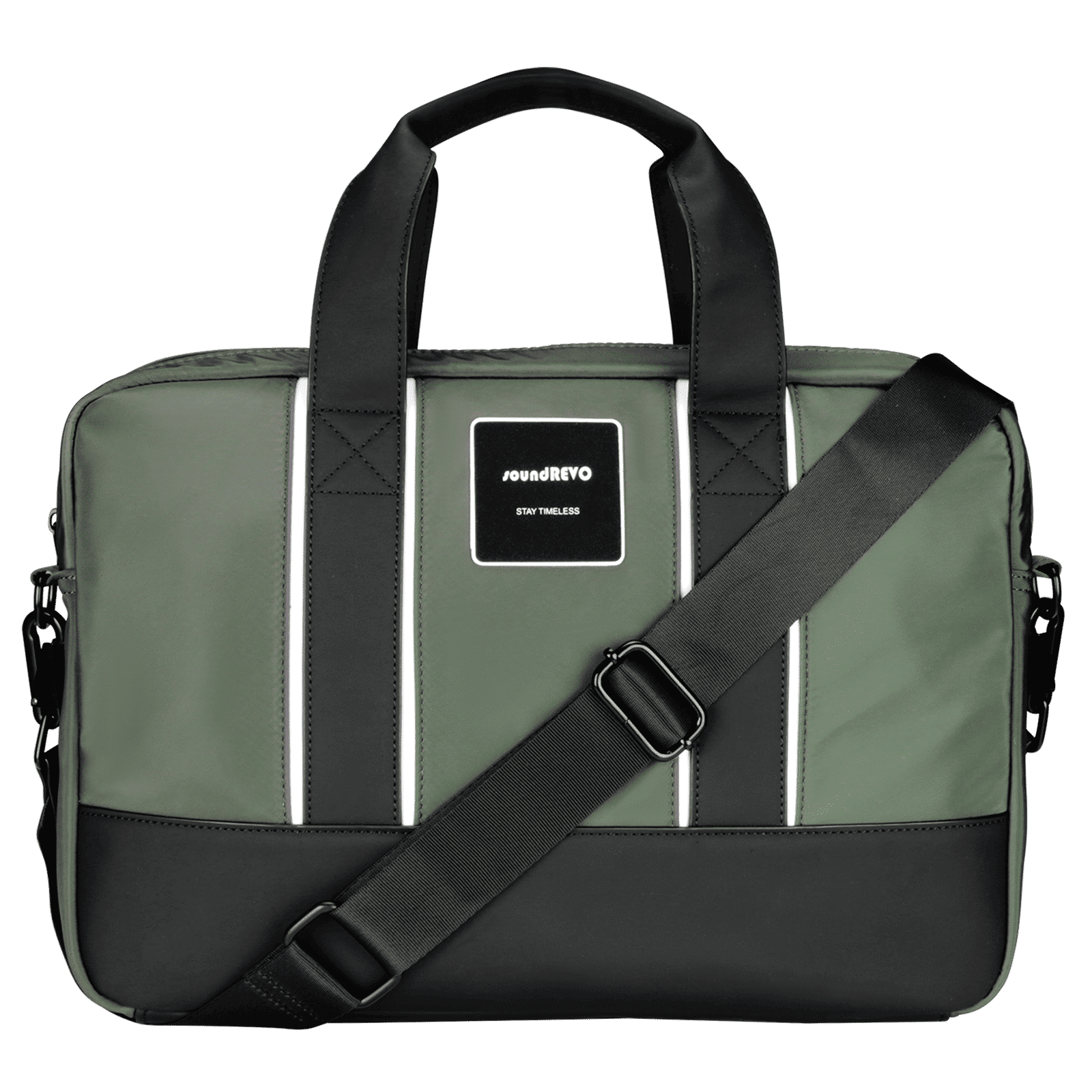soundREVO Polyester, PU Fabric Laptop Business Messenger Bag for 14 Inch Laptop (6.91 L, Water Resistant, Green)_1