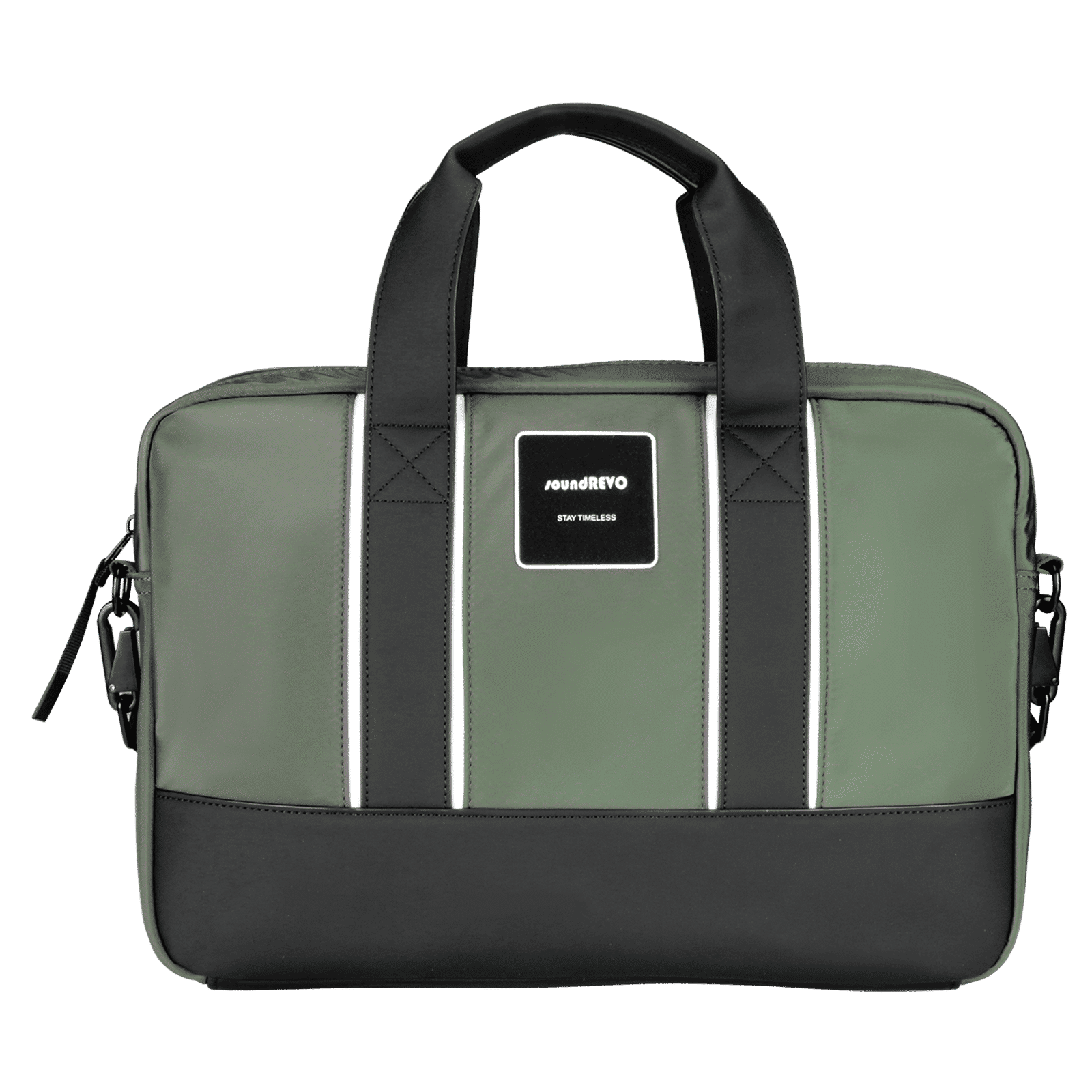 soundREVO Polyester, PU Fabric Laptop Business Messenger Bag for 14 Inch Laptop (6.91 L, Water Resistant, Green)_6