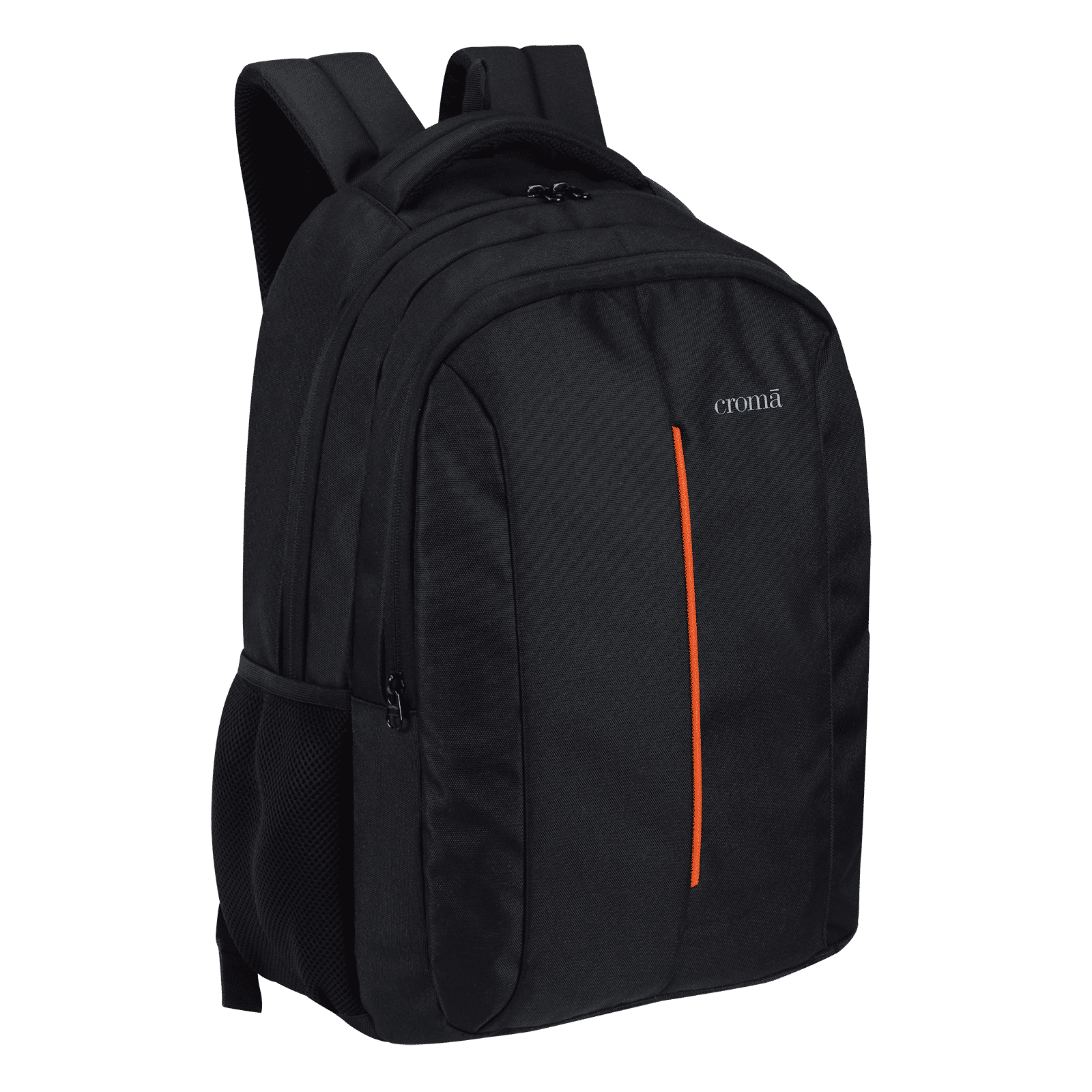 Croma AZ PU Leather Laptop Backpack for 14 Inch Laptop (16 L, Trolley Strap, Black)_8