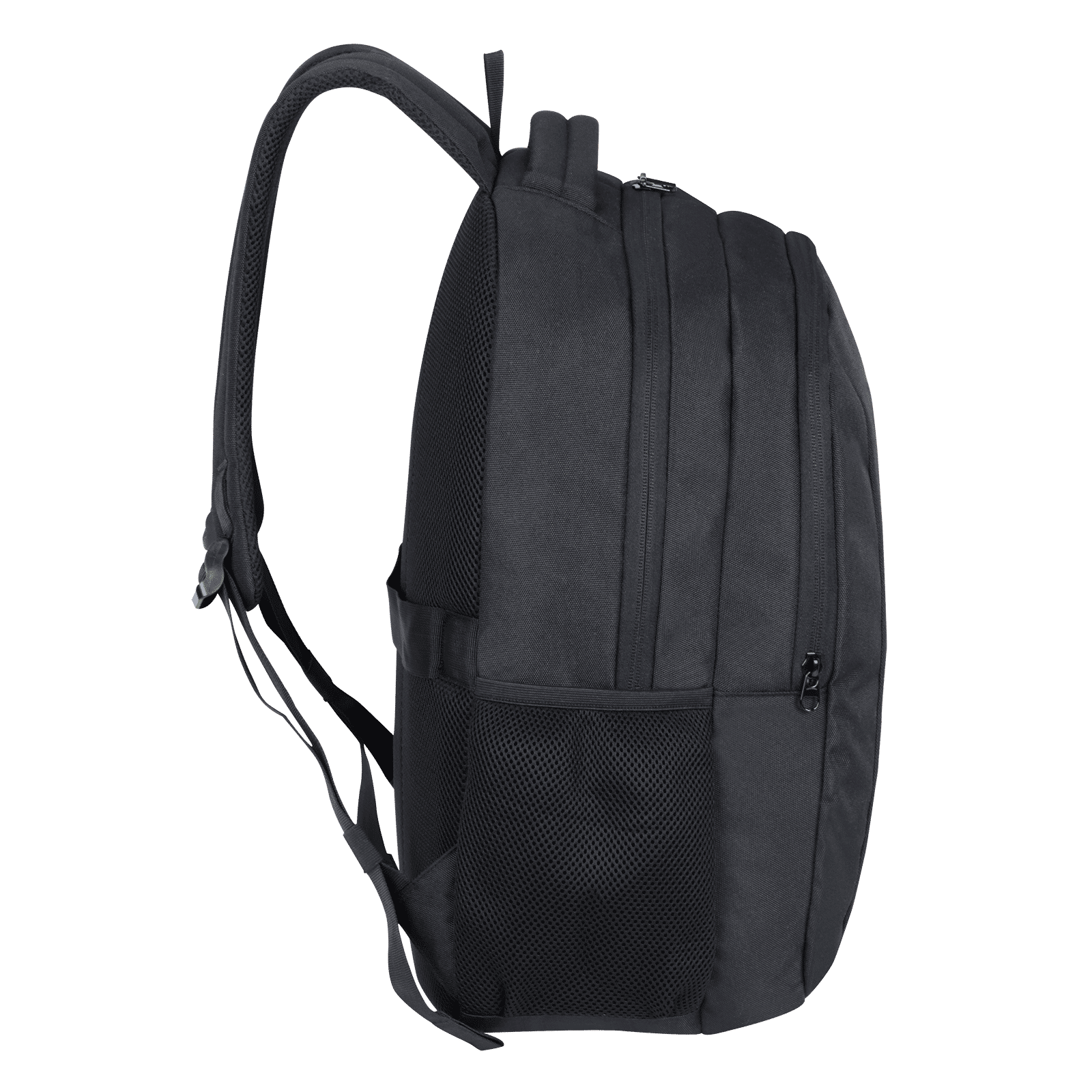 Croma AZ PU Leather Laptop Backpack for 14 Inch Laptop (16 L, Trolley Strap, Black)_5