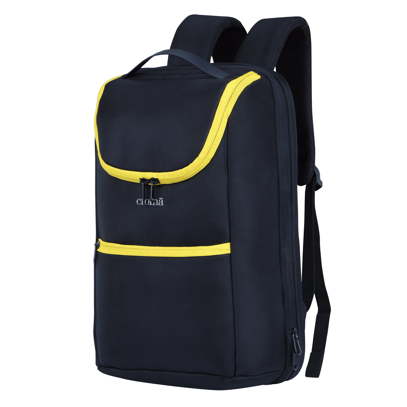 Croma MKB PU Leather Laptop Backpack for 16 Inch Laptop (17 L, Ergonomic Padded Shoulder Straps, Yellow)_7