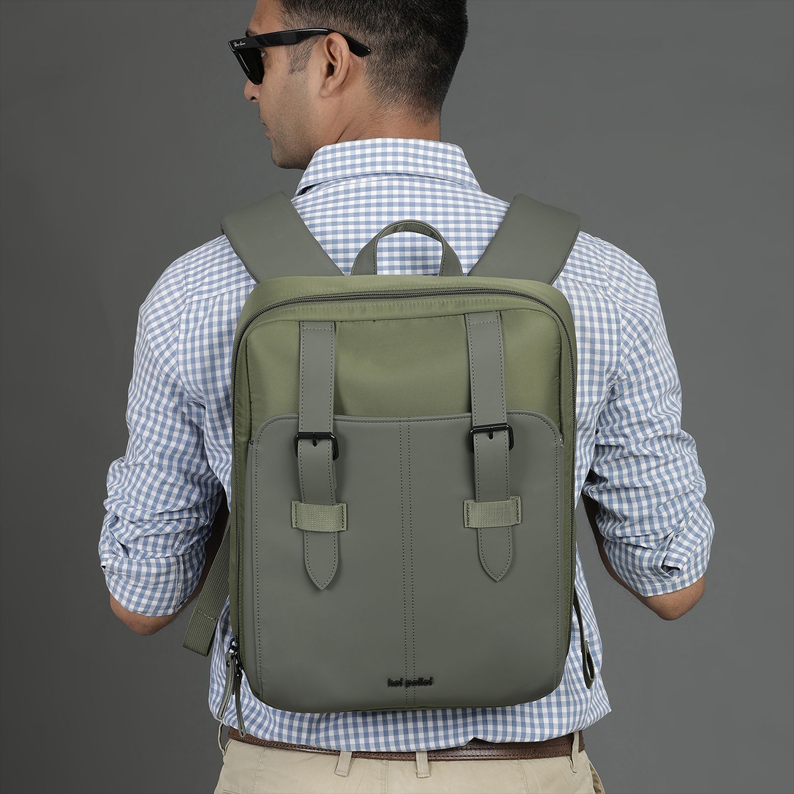 hoi polloi JYM Nylon, Polyester, PU Laptop Backpack for 16 Inch Laptop (11 L, Water Resistant, Camouflage Green) hoi polloi JYM Nylon, Polyester, PU Laptop Backpack for 16 Inch Laptop (11 L, Water Resistant, Camouflage Green)_7