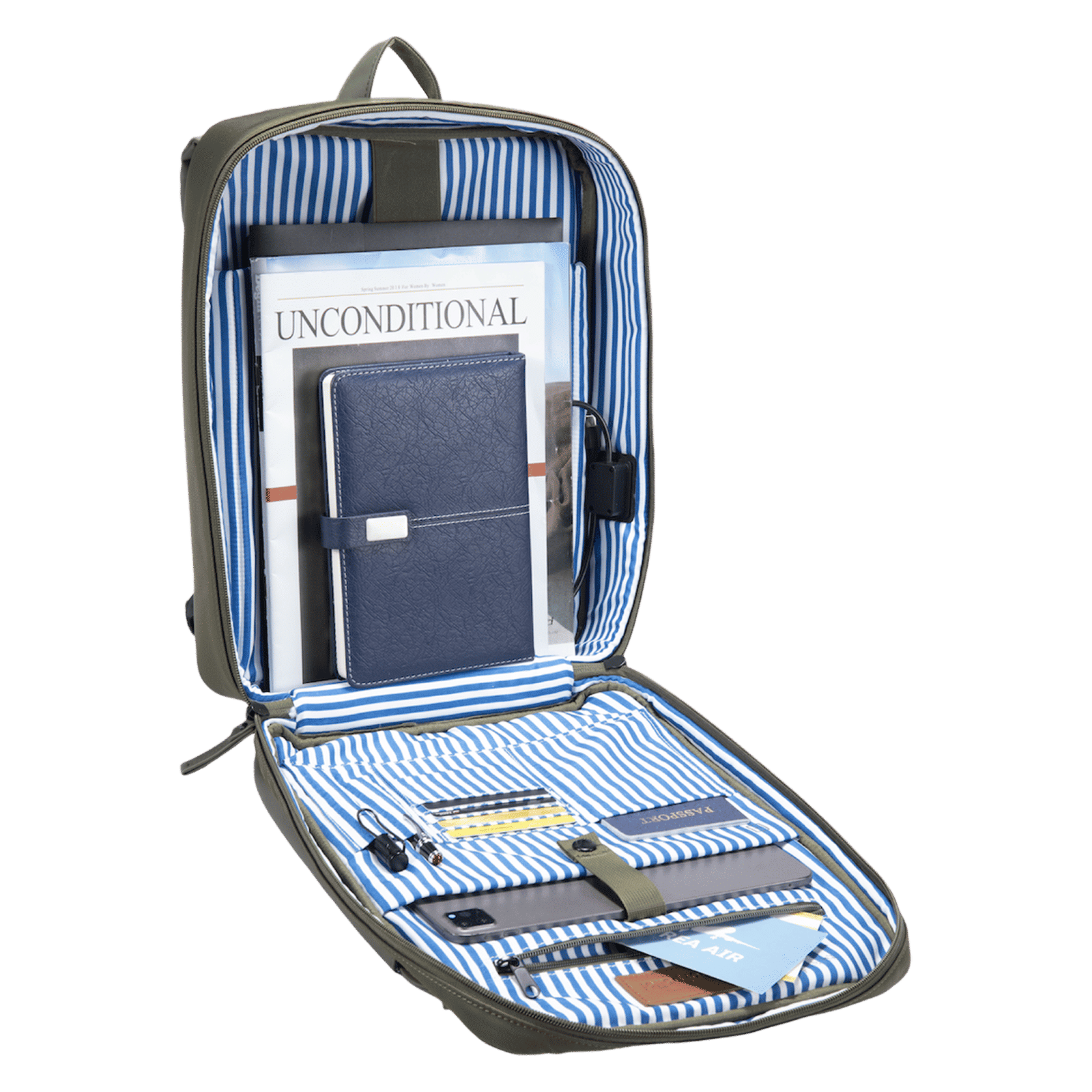 hoi polloi JYM Nylon, Polyester, PU Laptop Backpack for 16 Inch Laptop (11 L, Water Resistant, Camouflage Green) hoi polloi JYM Nylon, Polyester, PU Laptop Backpack for 16 Inch Laptop (11 L, Water Resistant, Camouflage Green)_2