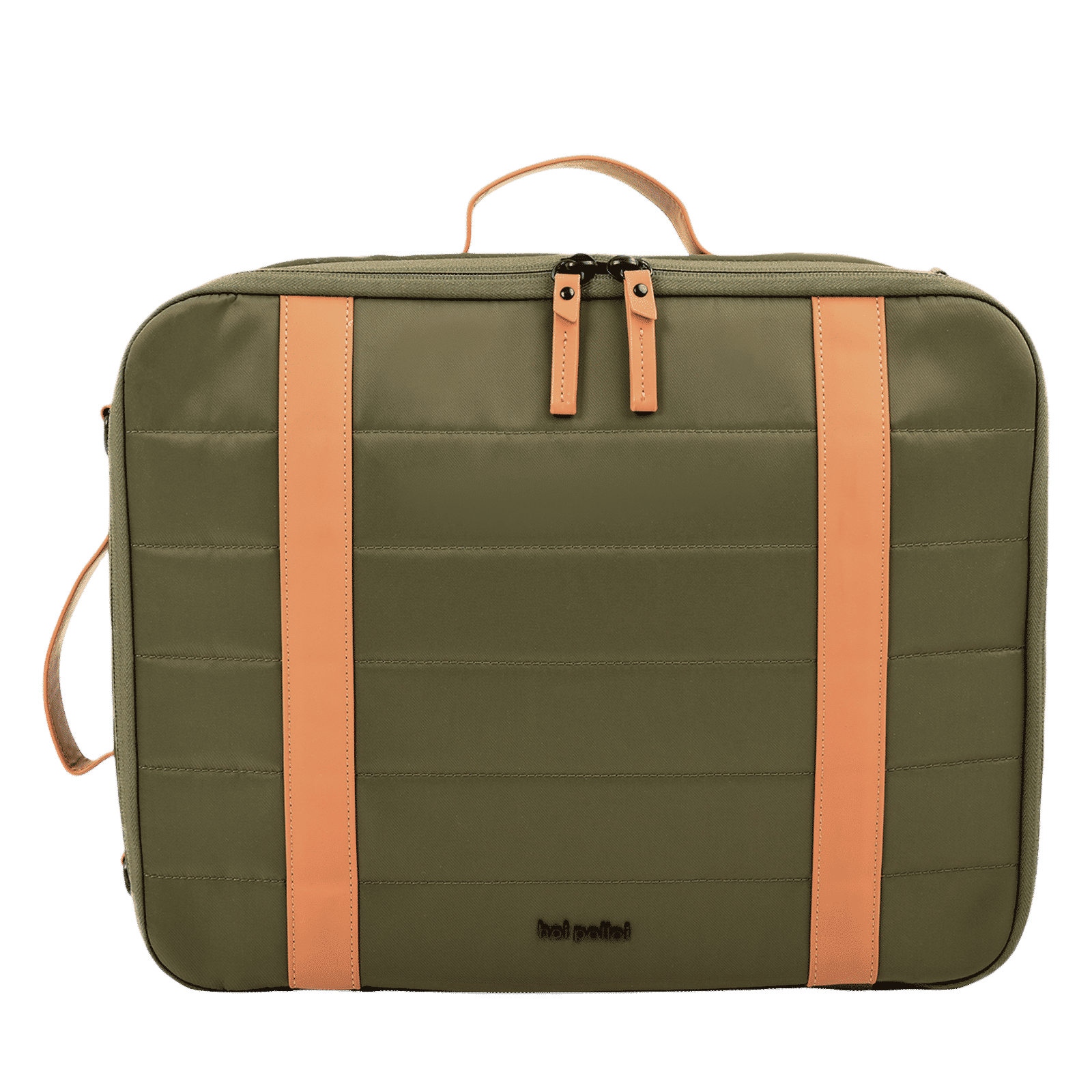 hoi polloi DWYT Nylon, Polyester, PU Laptop Messenger Bag for 16 Inch Laptop (11.7 L, Water Resistant, Camouflage Green & Tan)_1