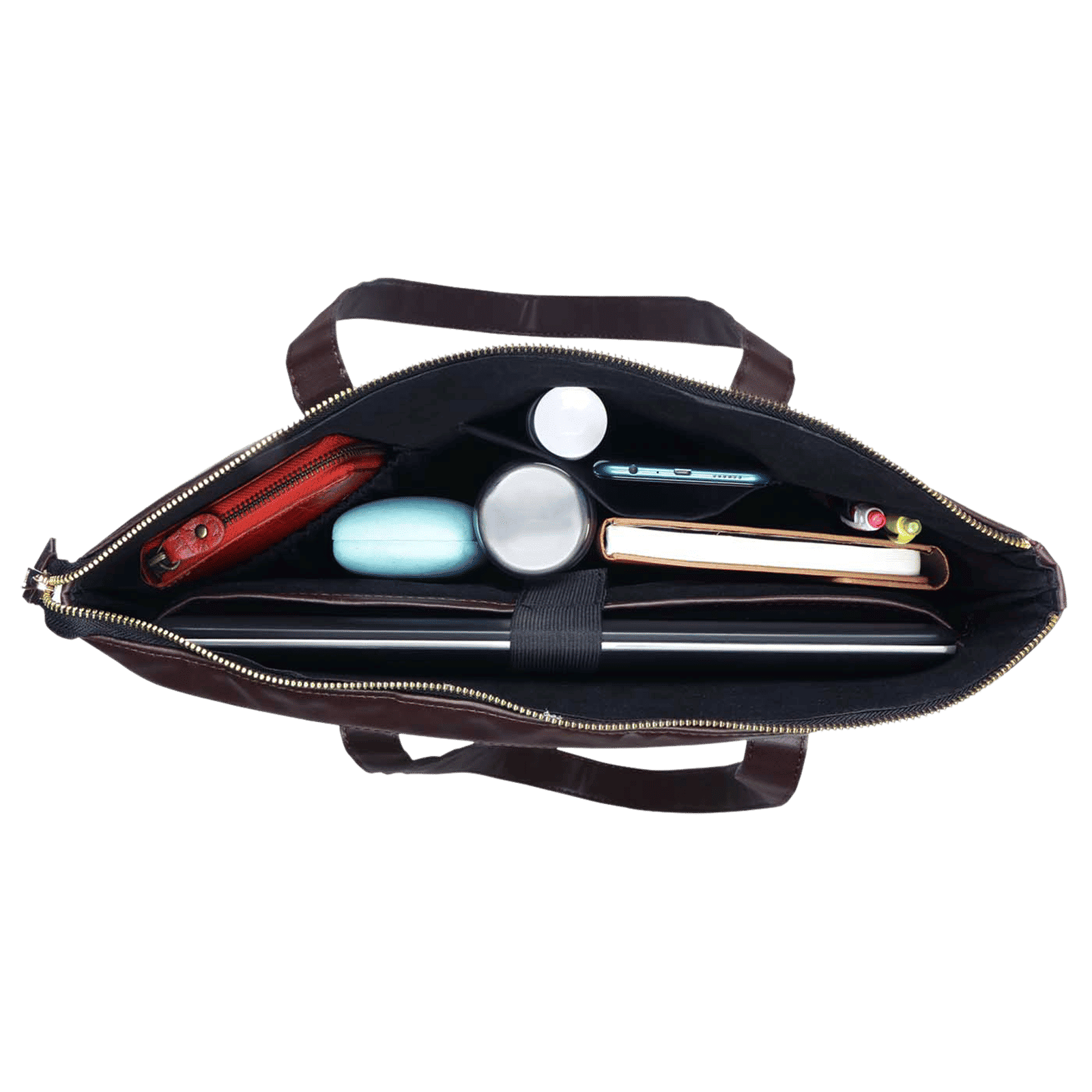 Croma Nylon & Cotton Tote Bag for 15 Inch Laptop (Water Bottle Pocket, White) Croma Nylon & Cotton Tote Bag for 15 Inch Laptop (Water Bottle Pocket, White)_10