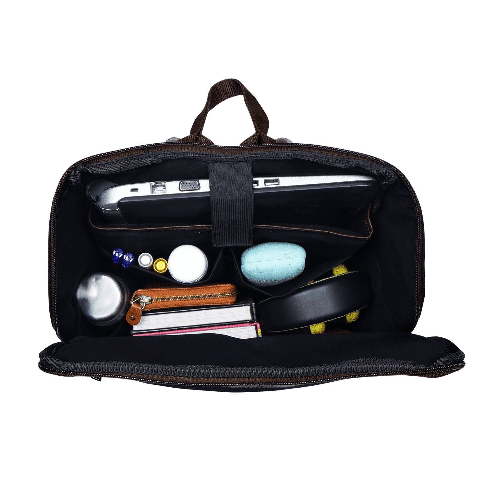 Croma Twill Canvas & PU Laptop Bag for 15 Inch Laptop (Adjustable Shoulder Straps, Brown) Croma Twill Canvas & PU Laptop Bag for 15 Inch Laptop (Adjustable Shoulder Straps, Brown)_9