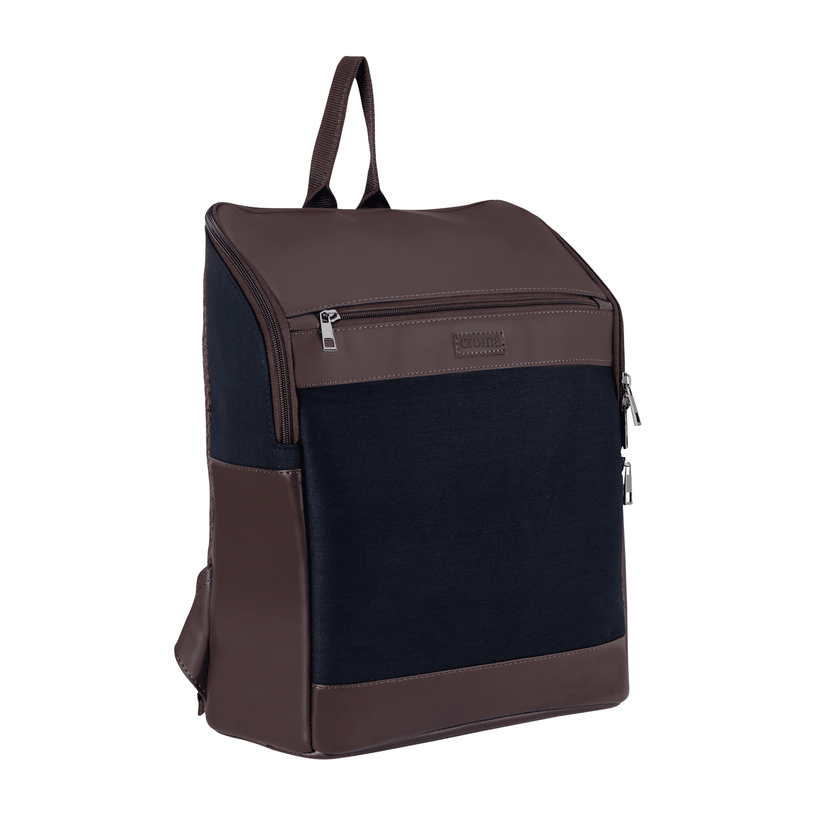 Croma Twill Canvas & PU Laptop Bag for 15 Inch Laptop (Adjustable Shoulder Straps, Brown) Croma Twill Canvas & PU Laptop Bag for 15 Inch Laptop (Adjustable Shoulder Straps, Brown)_3