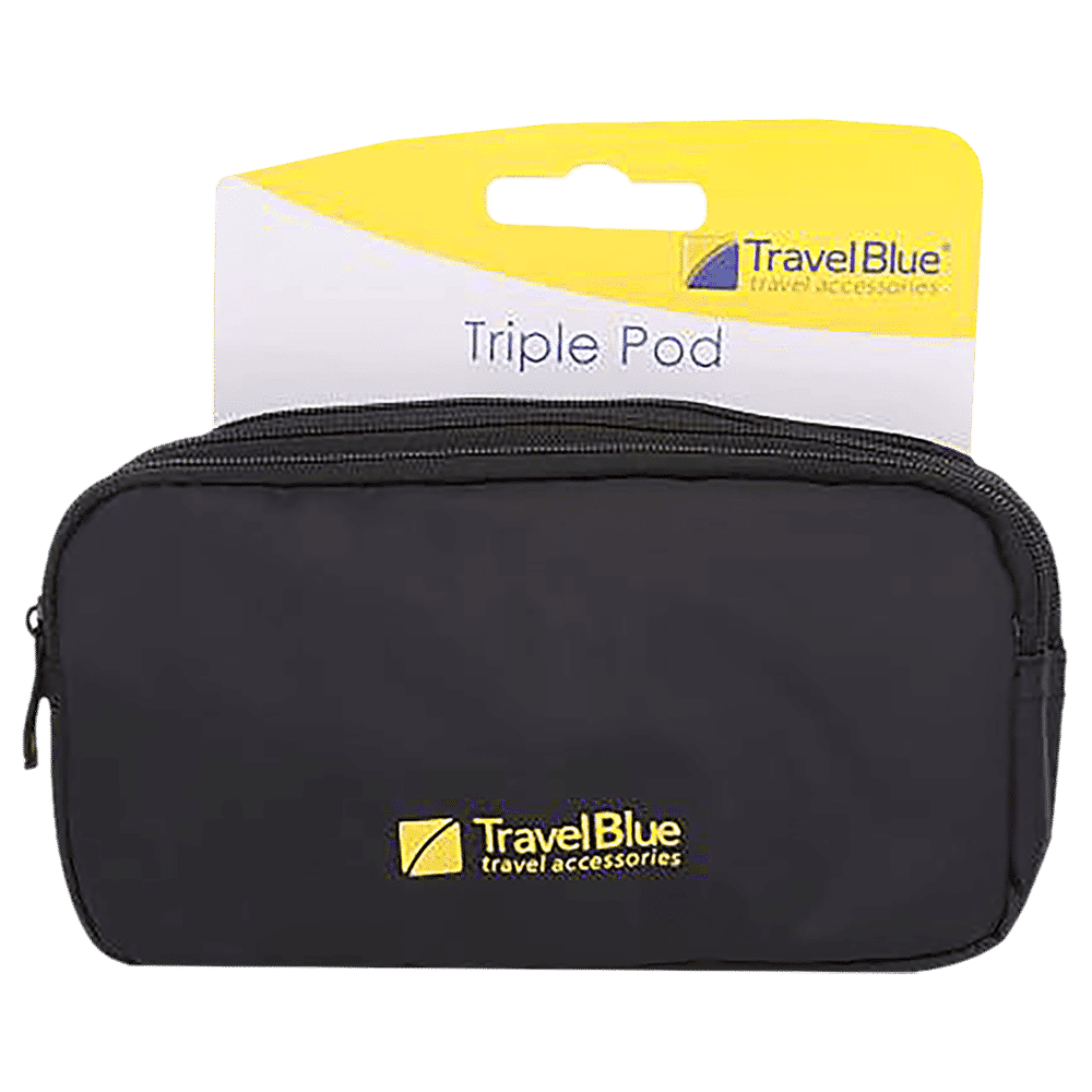 TRAVEL BLUE Polyester Triple Pod Pouch (TB-738, Black)_10