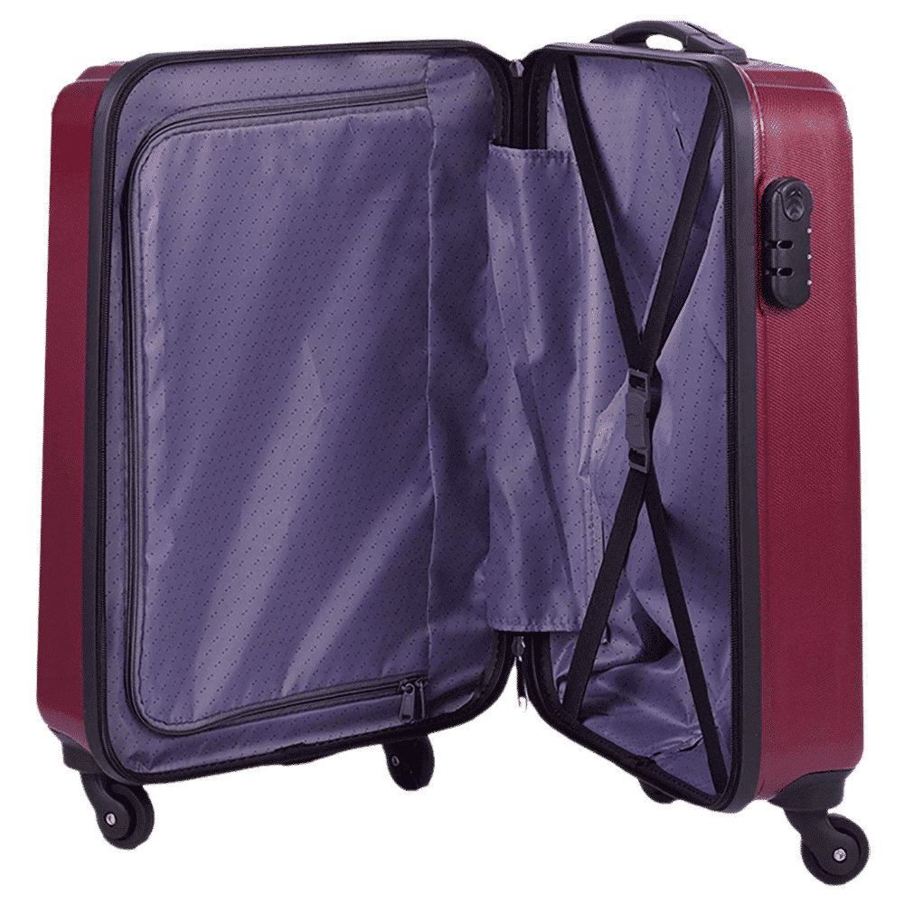 VIP Trace 35 Litres Polycarbonate Trolley Bag (Water Resistant, TRACE55MCD, Maroon)_4