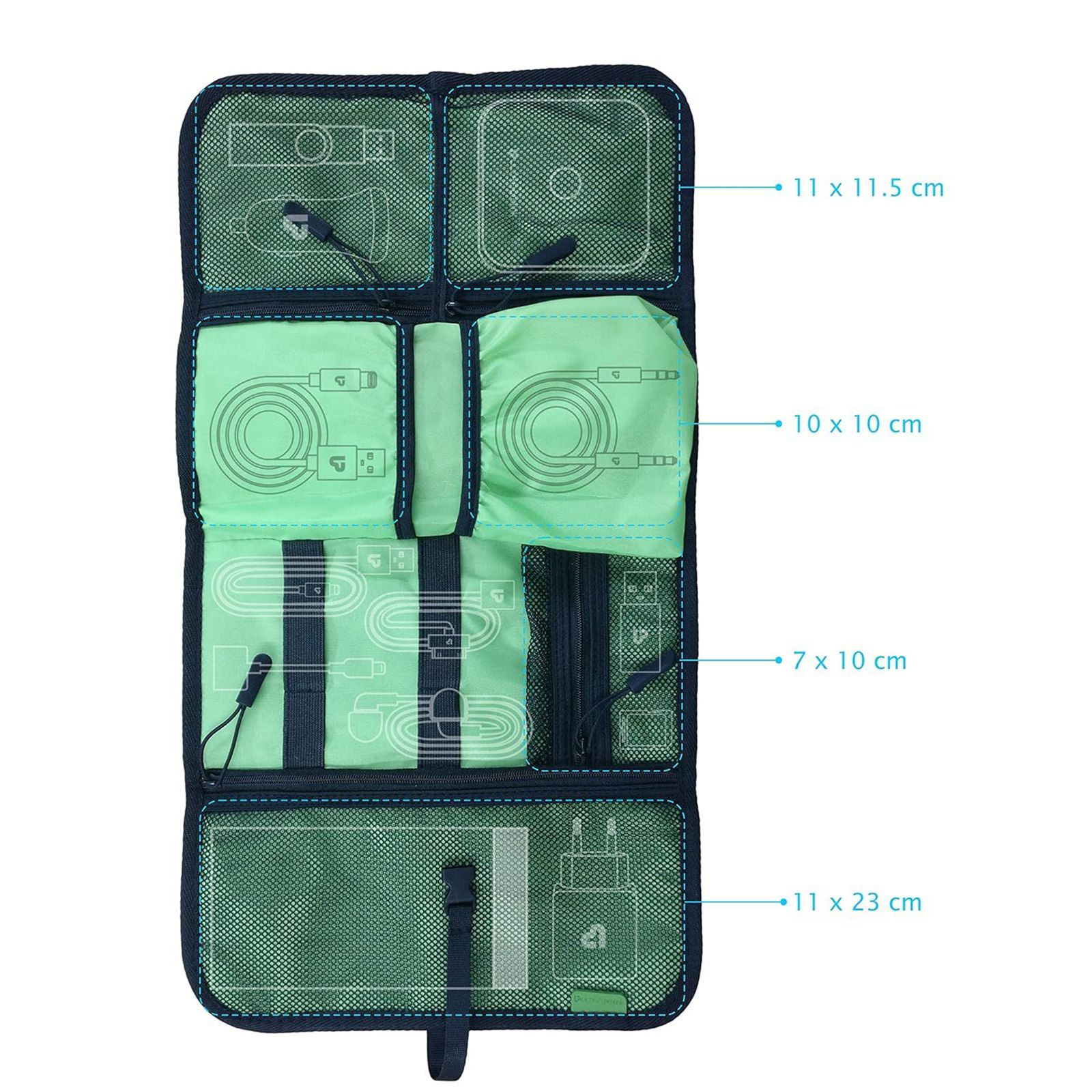 ultraprolink Valet Cable and Power Management Travel Pouch (UM0090, Grey)_9