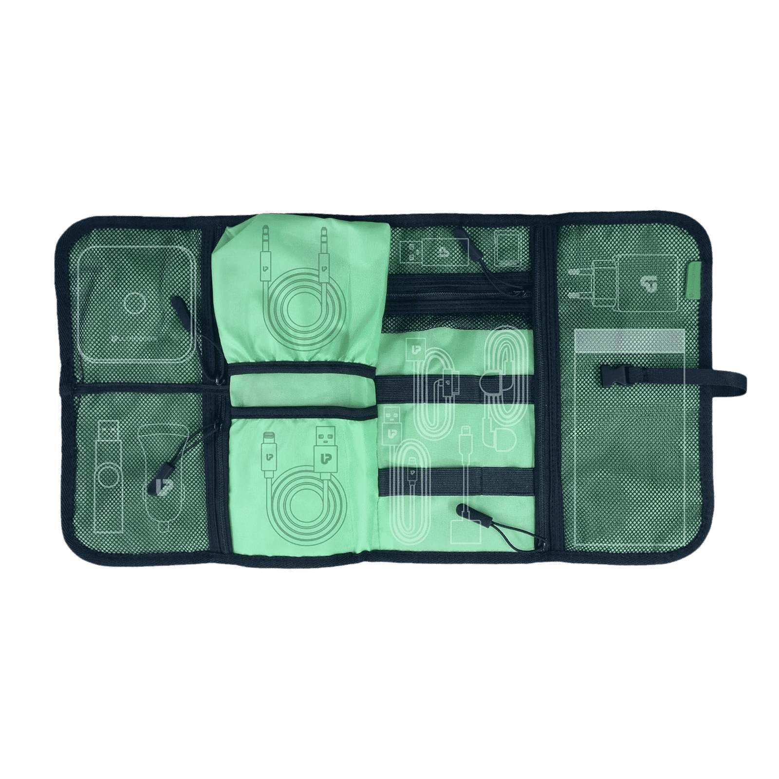 ultraprolink Valet Cable and Power Management Travel Pouch (UM0090, Grey)_3