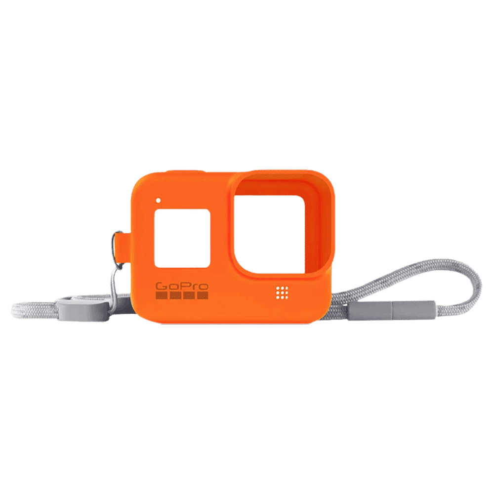 GoPro Sleeve for Action Camera (Adjustable Lanyard, AJSST-004, Hyper Orange)_10