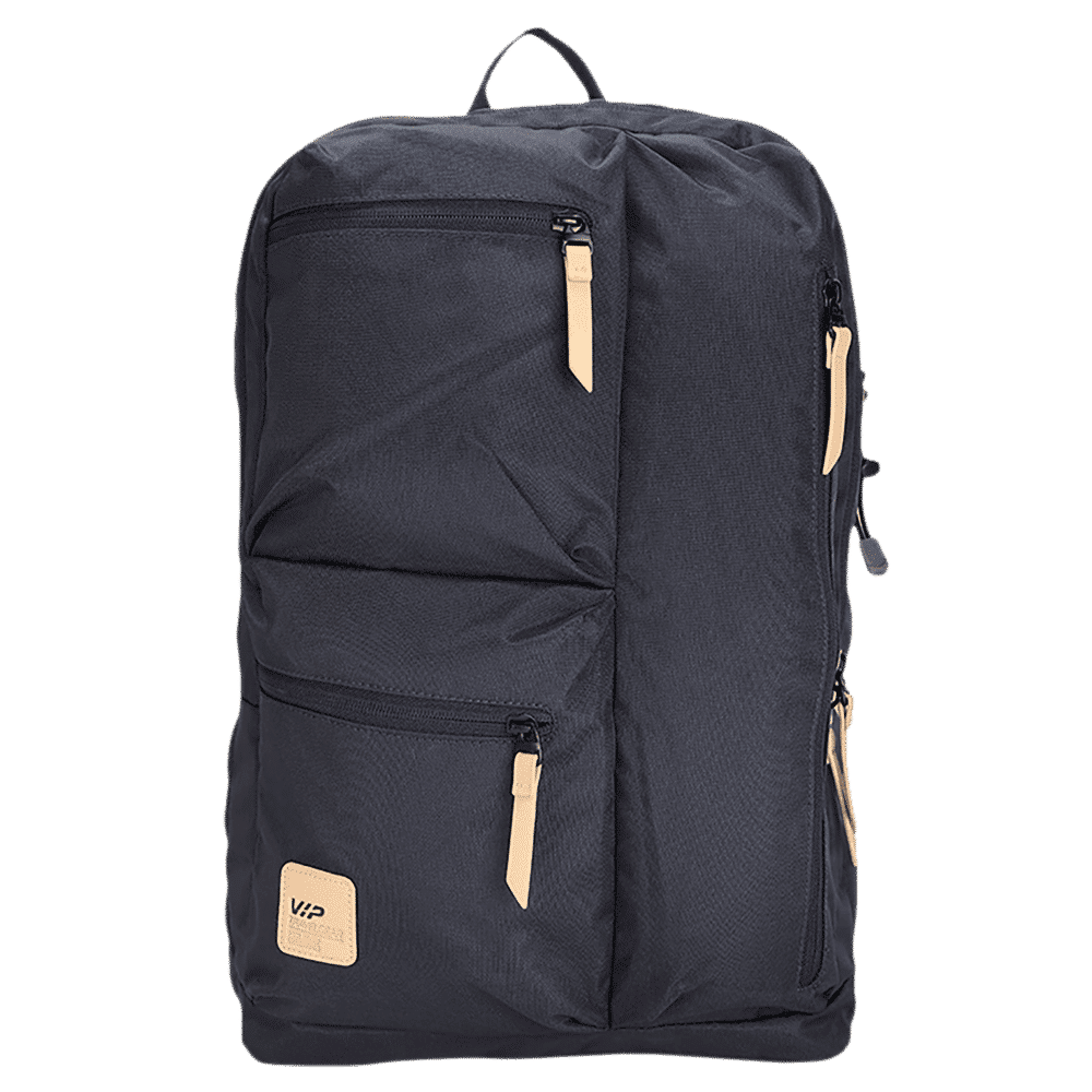 VIP Trot 01 19 Litres Polyester Casual Backpack (3 Front Pockets, BPTRO01BLU, Blue)_1