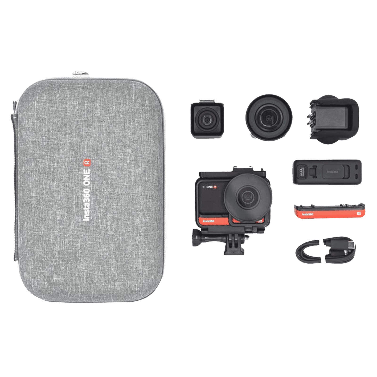 Insta360 Fabric Camera Carry Case For One R (All-Round Protection, IN.00000001.07, Grey) Insta360 Fabric Camera Carry Case For One R (All-Round Protection, IN.00000001.07, Grey)_4