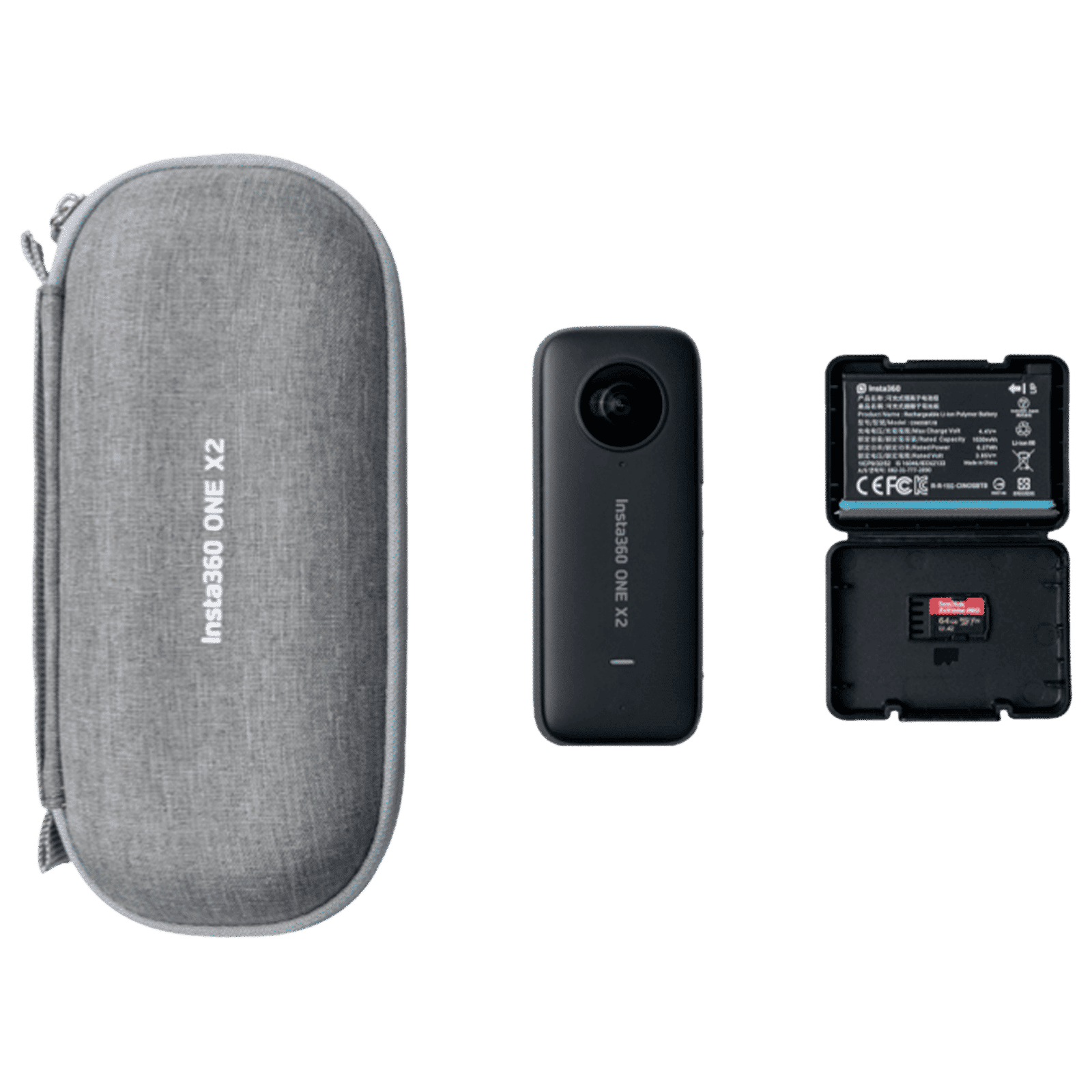 Insta360 Fabric Camera Carry Case For One X2 (All-Round Protection, IN.00000001.08, Grey)_4