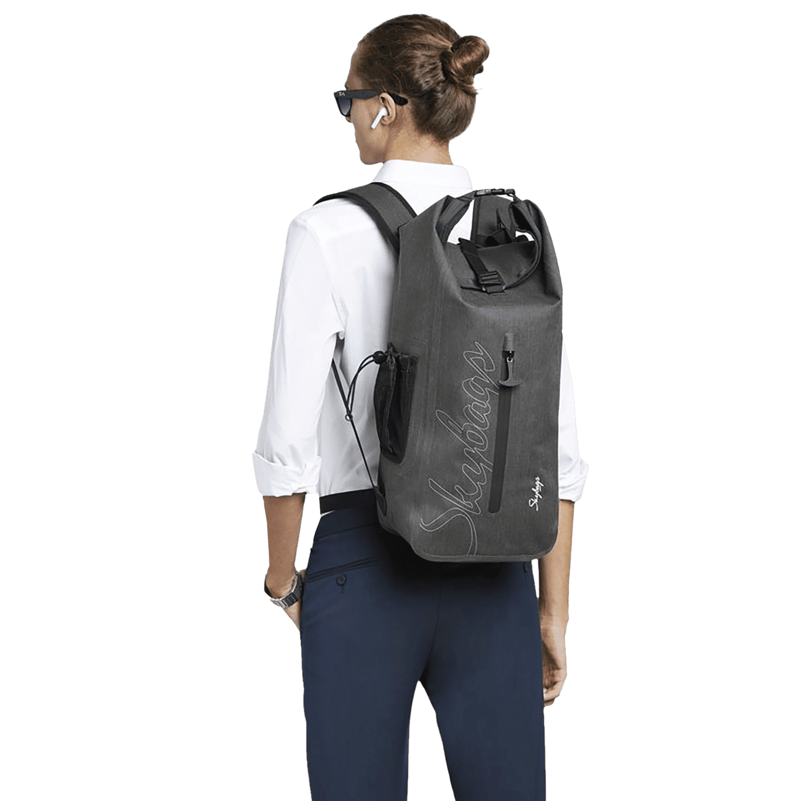 Skybags Protekt Canvas Laptop Backpack (24 L, Waterproof, Grey)_9