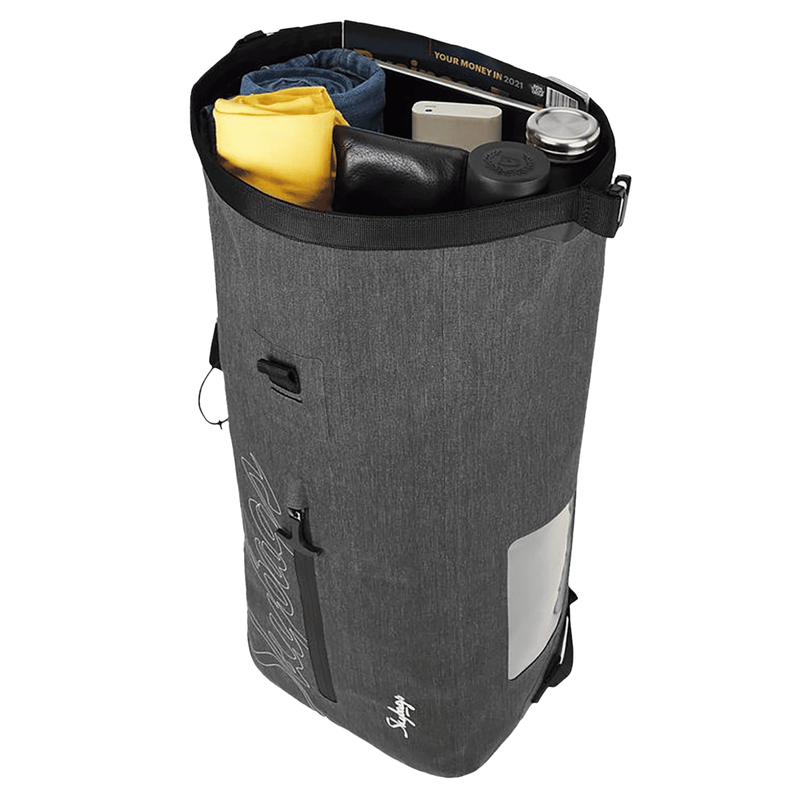 Skybags Protekt Canvas Laptop Backpack (24 L, Waterproof, Grey)_4