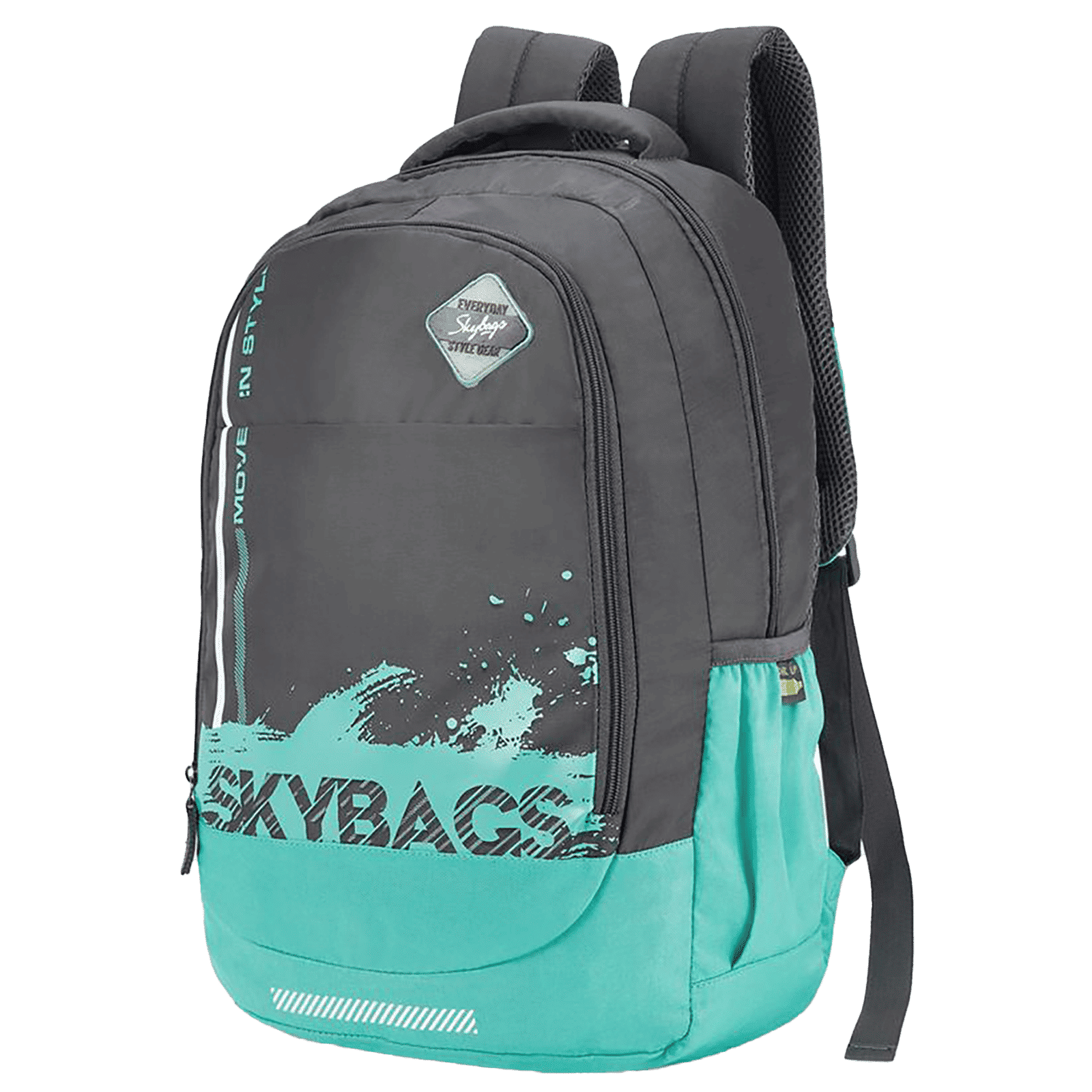 Skybags BFF 3 Polyester Laptop Backpack (28 L, Water Resistant, Grey)_10