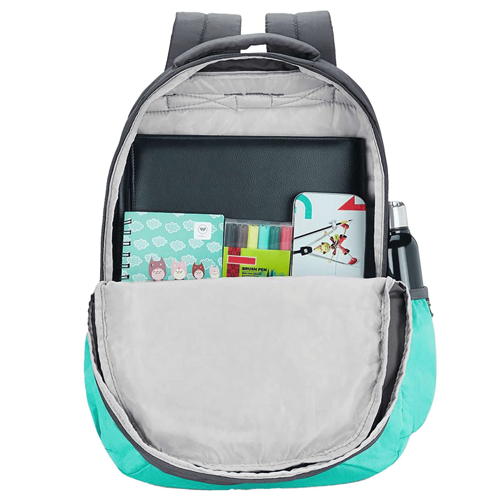 Skybags BFF 3 Polyester Laptop Backpack (28 L, Water Resistant, Grey)_4