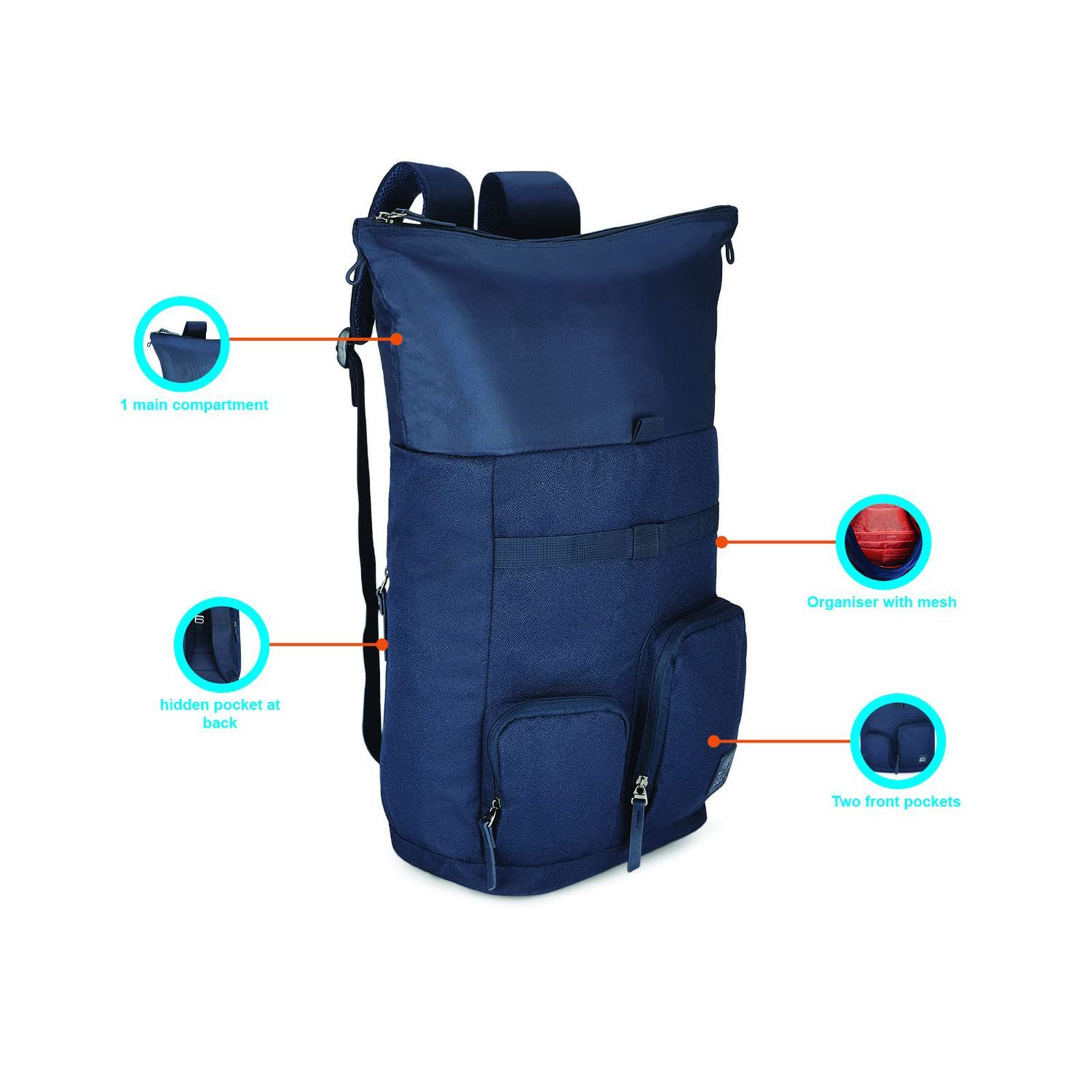 VIP Slide 12 Litres Gucci Backpack (Built To Last Straps, BPSILDDBL, Deep Blue)_7