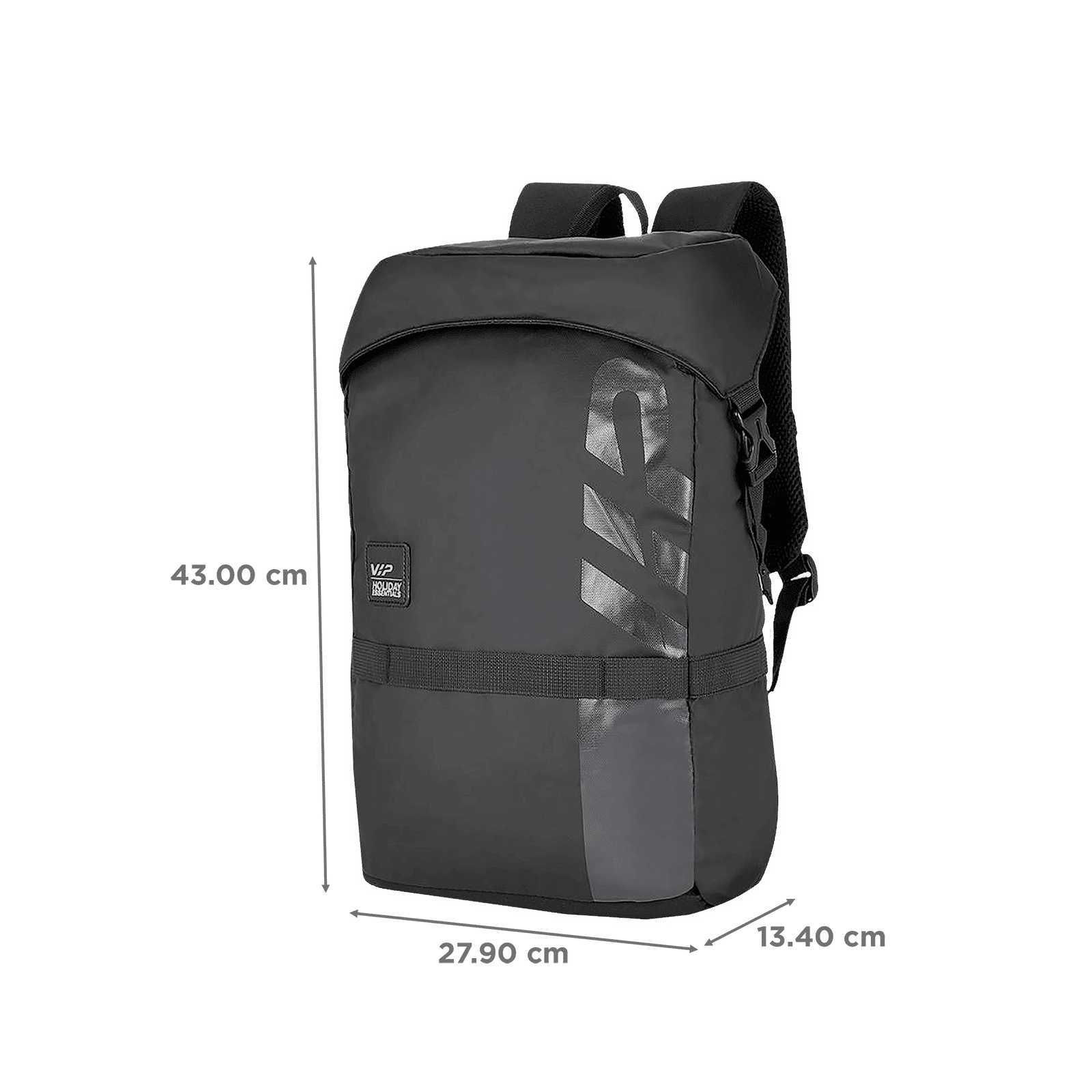 VIP Zulu 01 12 Litres Thermoplastic Elastomers Backpack (Rain Cover, BPZUL1MBK, Matte Black)_2