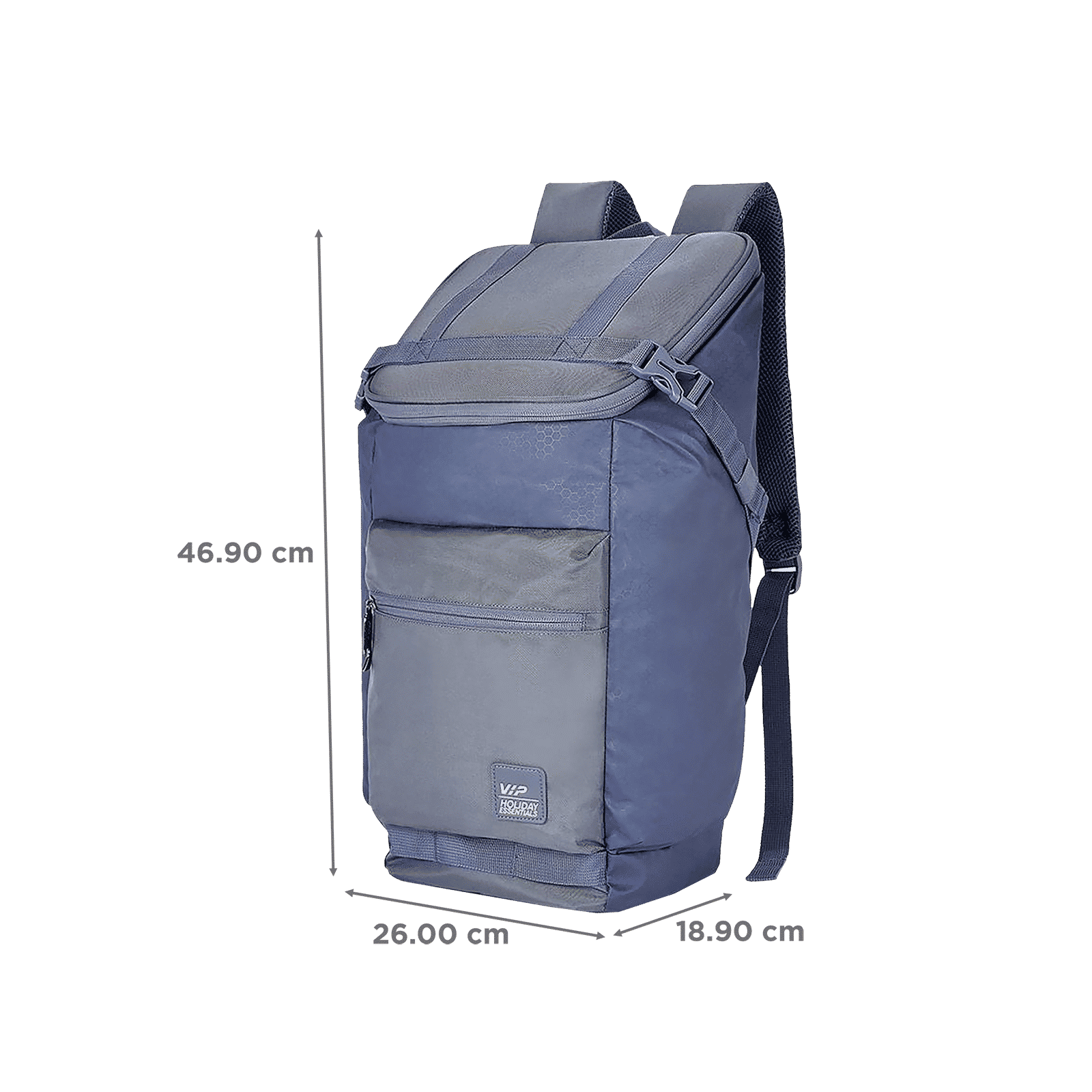 VIP Jump 01 21 Litres Polyurethane Backpack (Rain Cover, BPJUM1SGY, Steel Grey)_2