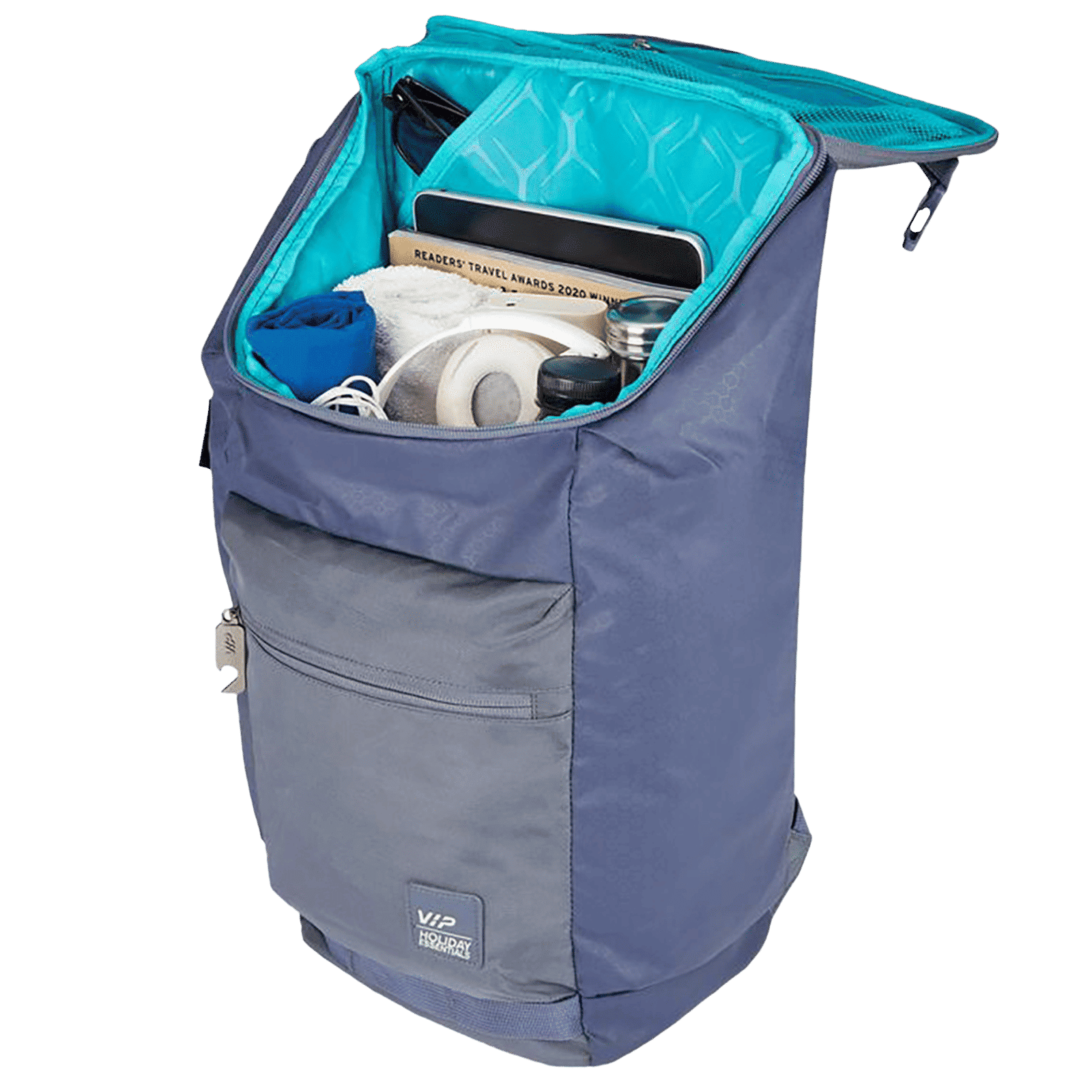 VIP Jump 01 21 Litres Polyurethane Backpack (Rain Cover, BPJUM1SGY, Steel Grey)_4