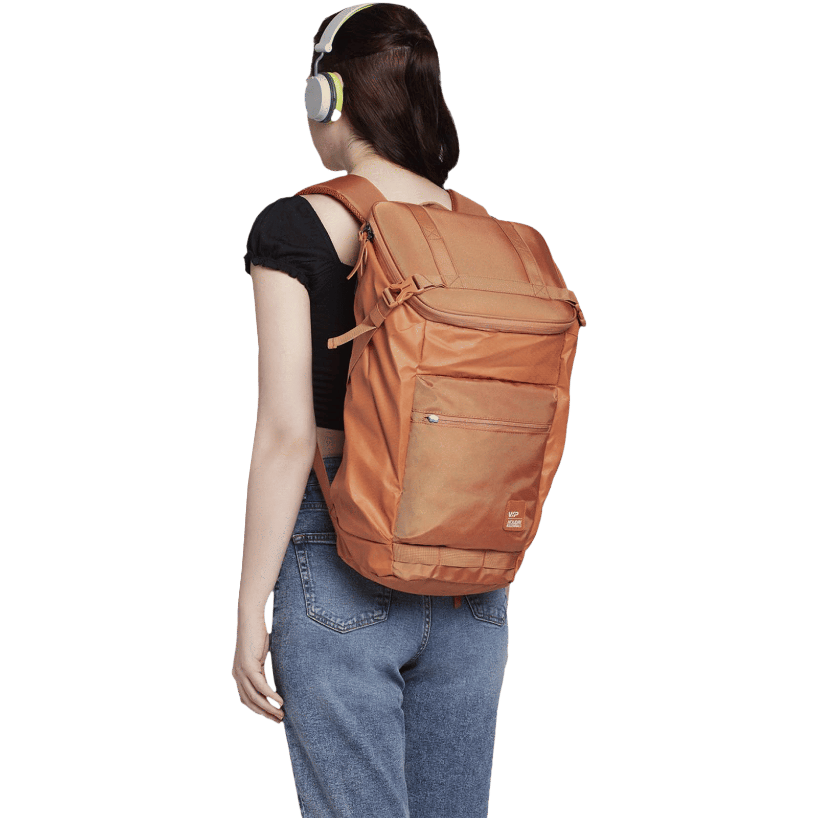 VIP Jump 02 27 Litres Polyester Backpack (Hard Top Case, BPJUM2ZOG, Zesty Orange)_7