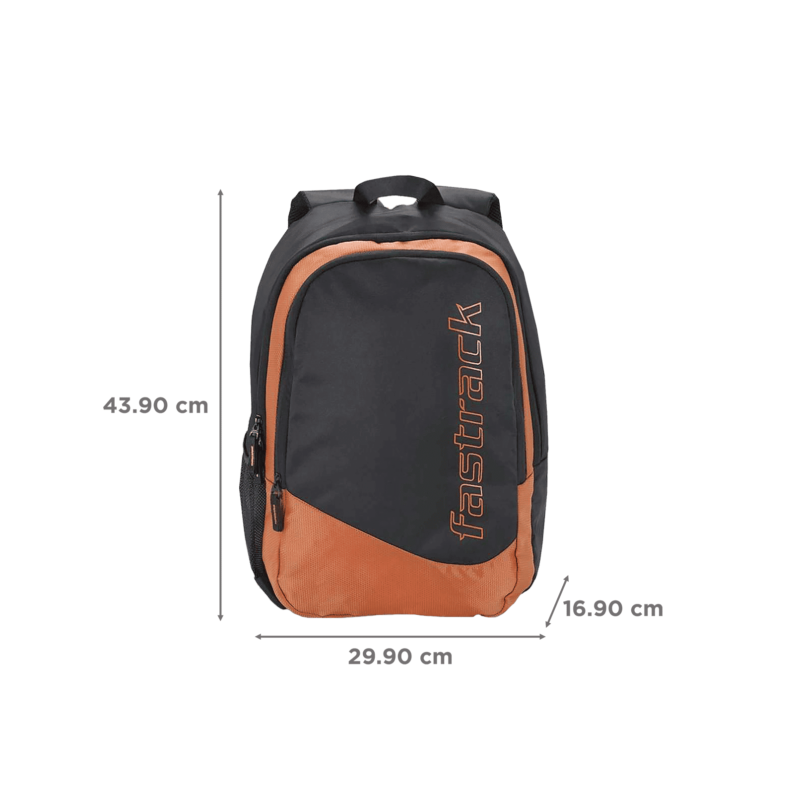 fastrack A0675NOR01 Polyester Laptop Backpack for 16 Inch Laptop (22 L, Padded Shoulder Strap, Orange)_2