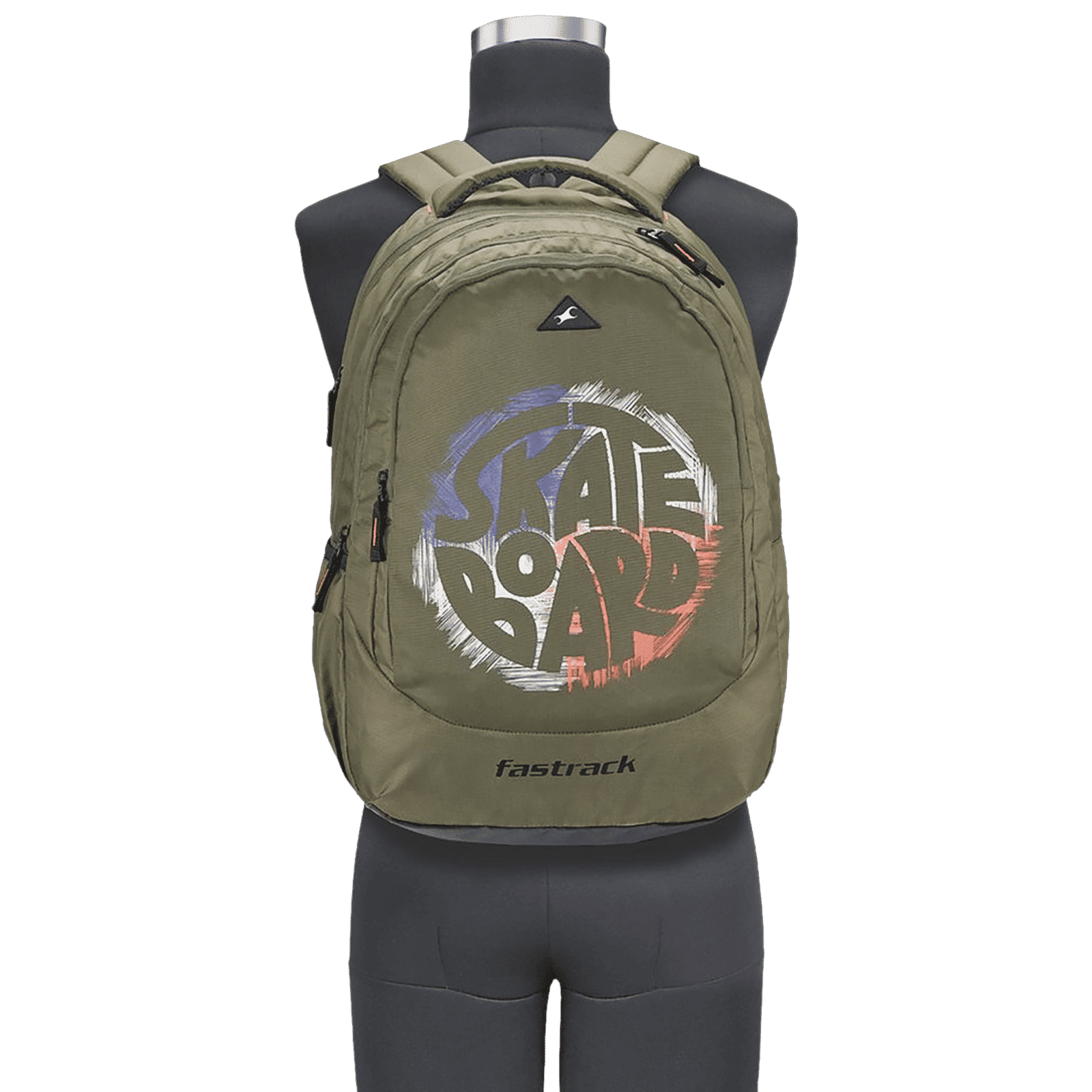 fastrack Kicker Ergolight 36 Litres Polyester Backpack (Rain Cover, A0795NOL01, Olive)_6