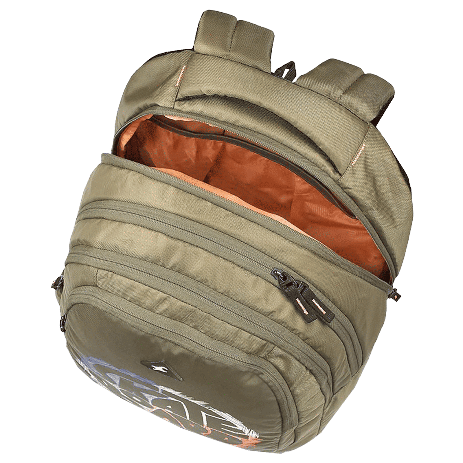 fastrack Kicker Ergolight 36 Litres Polyester Backpack (Rain Cover, A0795NOL01, Olive)_5