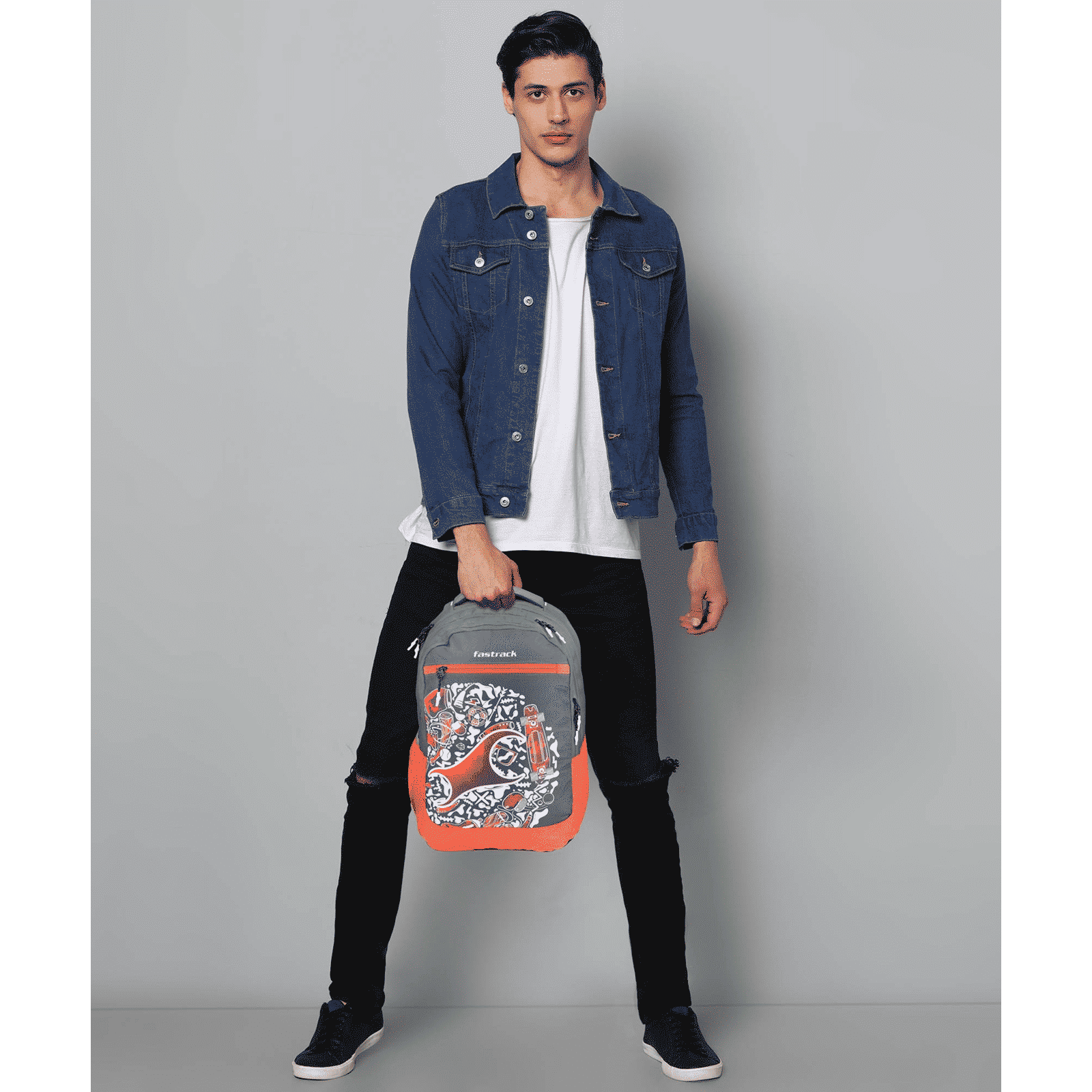 fastrack Slider Ergolight Campus 36 Litres Polyester Backpack (Rain Cover, A0796NGY01, Black)_8