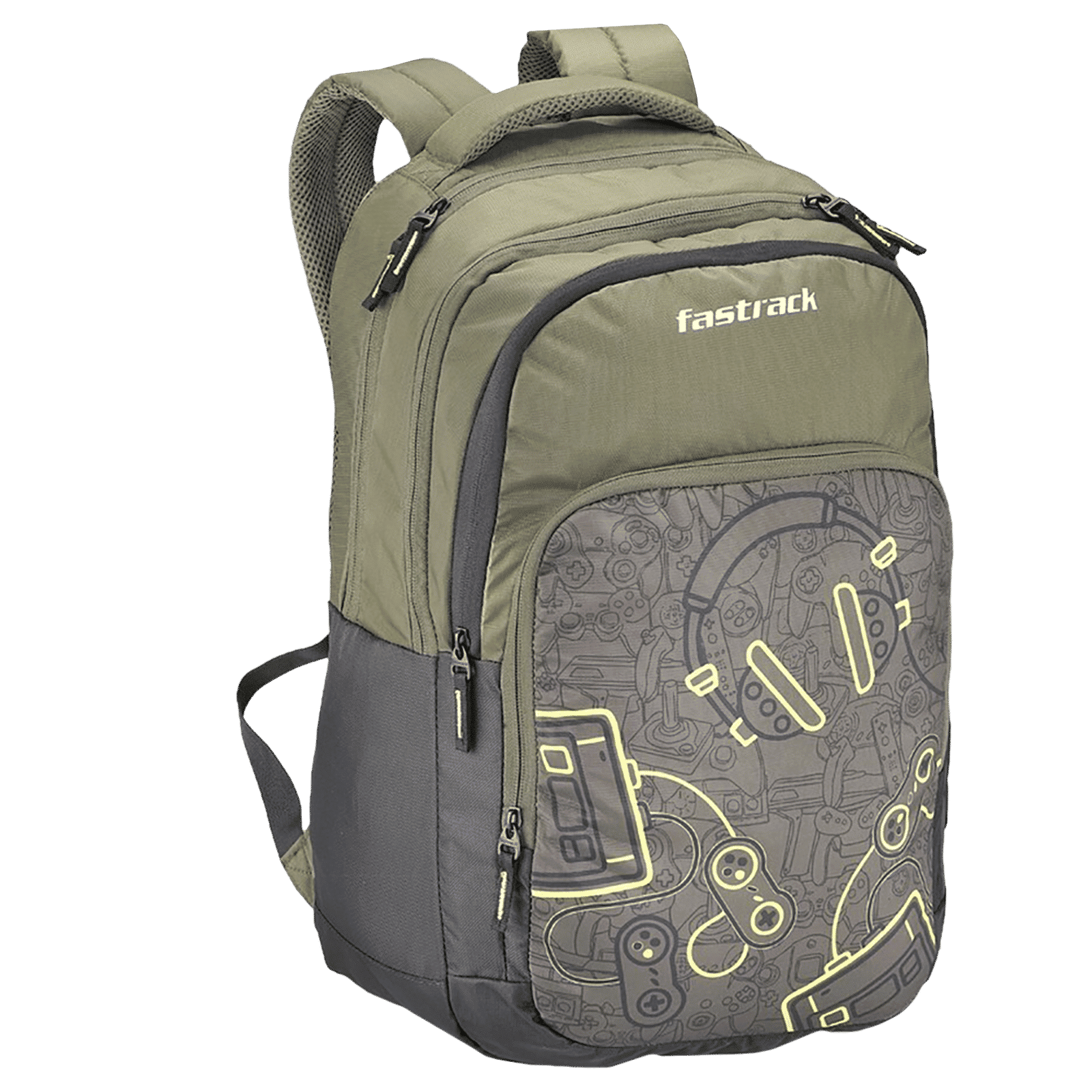 fastrack Alpha Ergolight Campus 35 Litres Polyester Backpack (Back Padding, A0786NOL01, Olive)_4