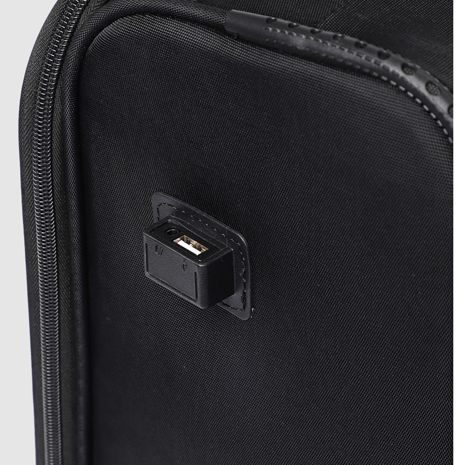 Cariall Stark Polyester Trolley Bag (Built-In Charging Cable, CAON0001, Black)_16