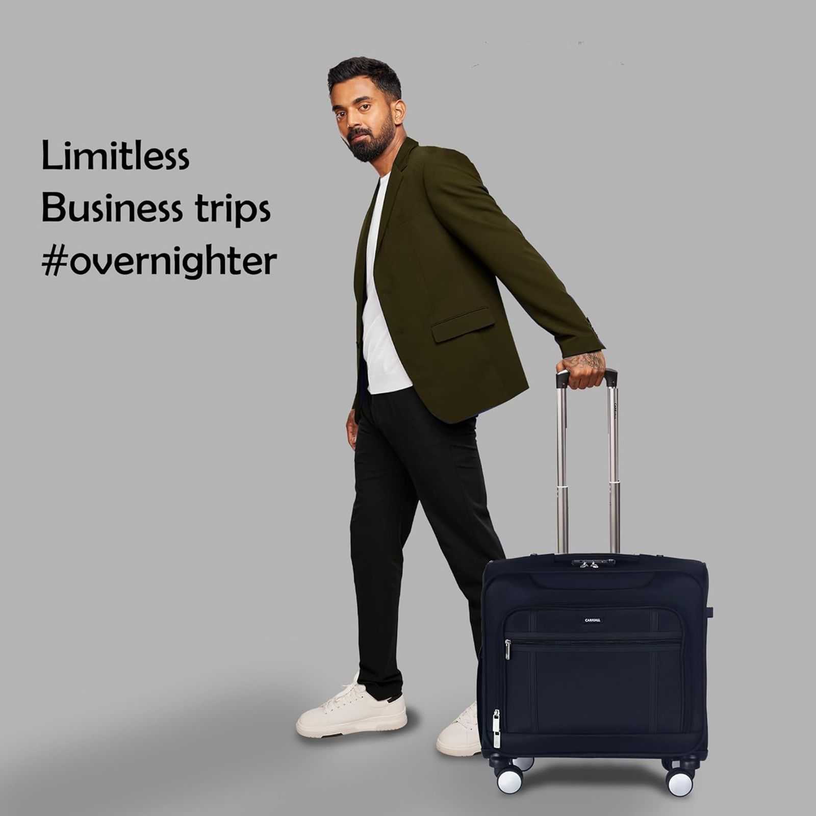 Cariall Stark Polyester Trolley Bag (Built-In Charging Cable, CAON0001, Black)_18