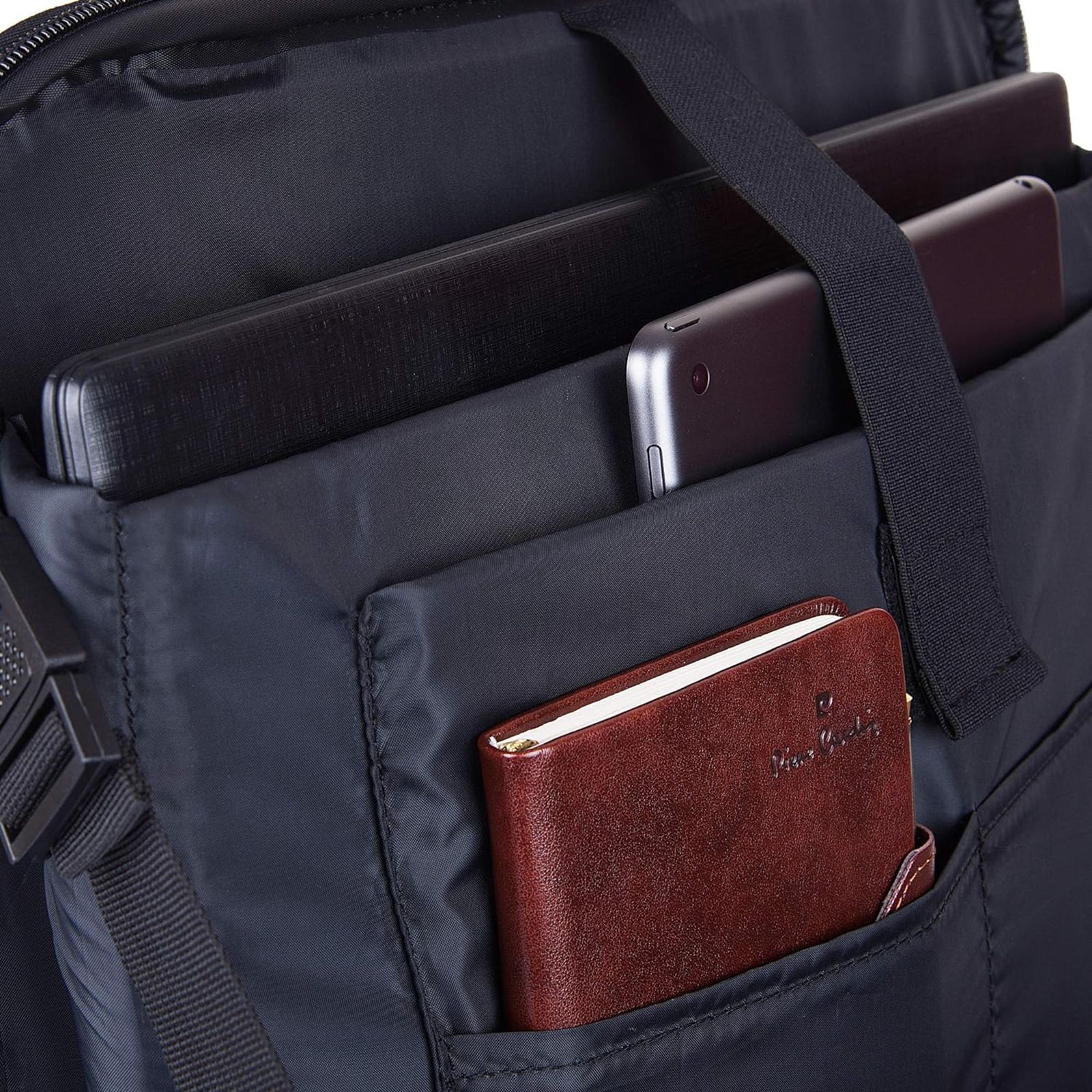 Cariall Stark Polyester Trolley Bag (Built-In Charging Cable, CAON0001, Black)_19