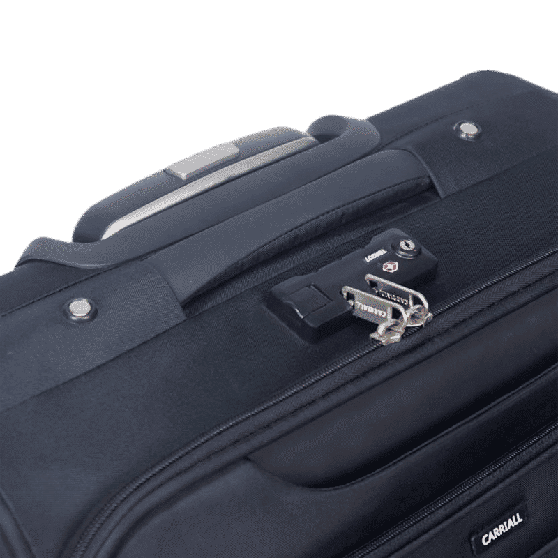 Cariall Stark Polyester Trolley Bag (Built-In Charging Cable, CAON0001, Black)_5