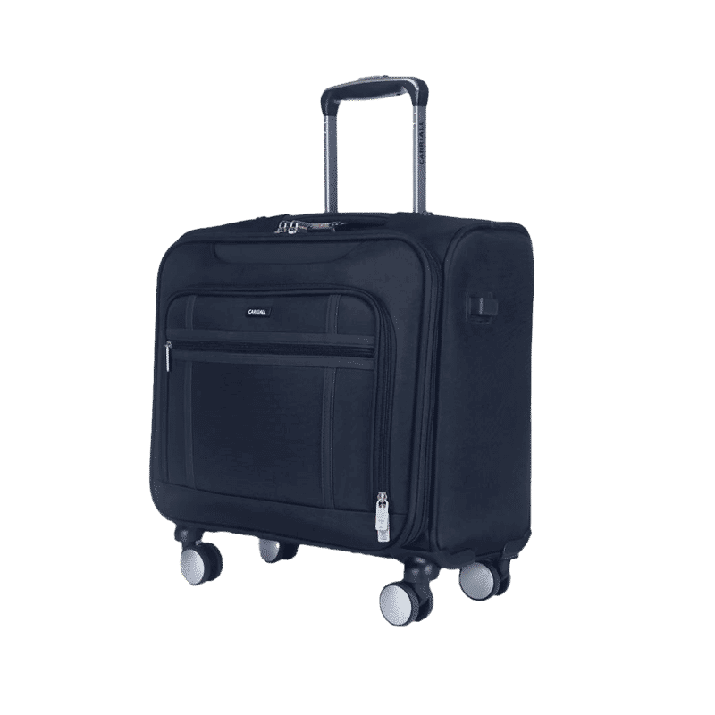 Cariall Stark Polyester Trolley Bag (Built-In Charging Cable, CAON0001, Black)_7