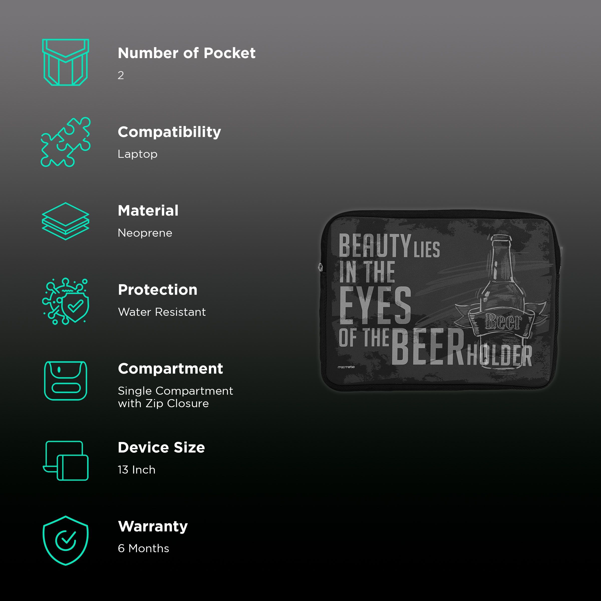 macmerise Beer Holder Neoprene Laptop Sleeve for 13 Inch Laptop (Water Resistant, Multi Color)_2
