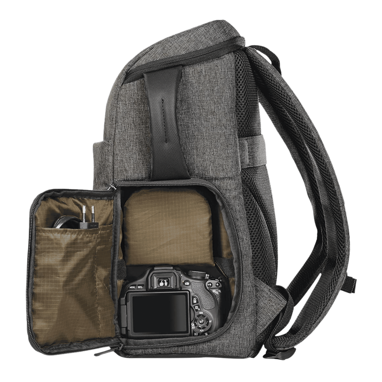 hama Terra Nylon Camera Backpack For DSLR (121309 , Grey )_2