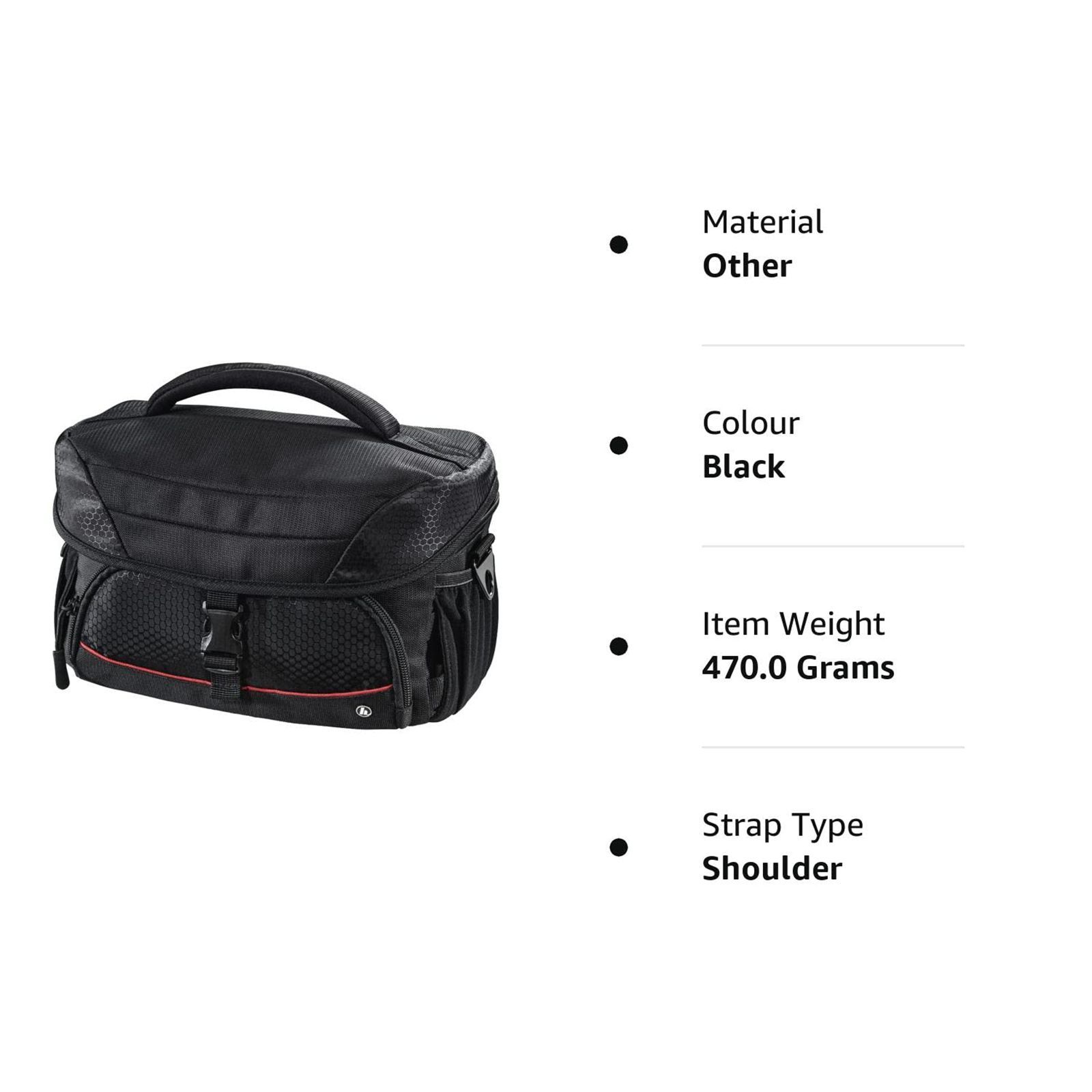 hama Pittsburgh Polyester Camera Shoulder Bag For DSLR ( Adjustable Tripod Holders under the Mesh Pockets , 185010 , Black ) hama Pittsburgh Polyester Camera Shoulder Bag For DSLR ( Adjustable Tripod Holders under the Mesh Pockets , 185010 , Black )_10