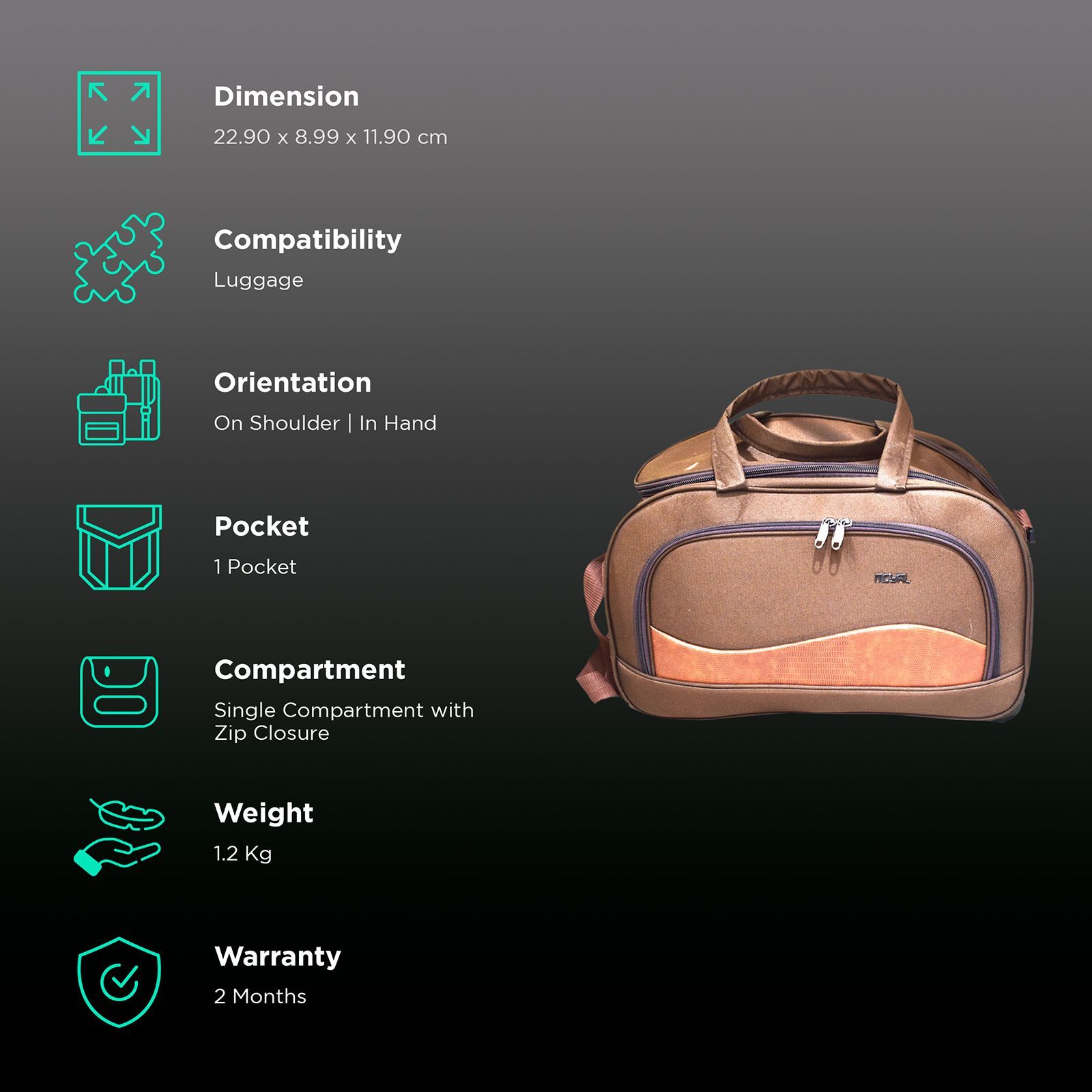 MOYAL Natraj Sling Bag (Sleek & Practical Design, GF-105, Coffee)_3