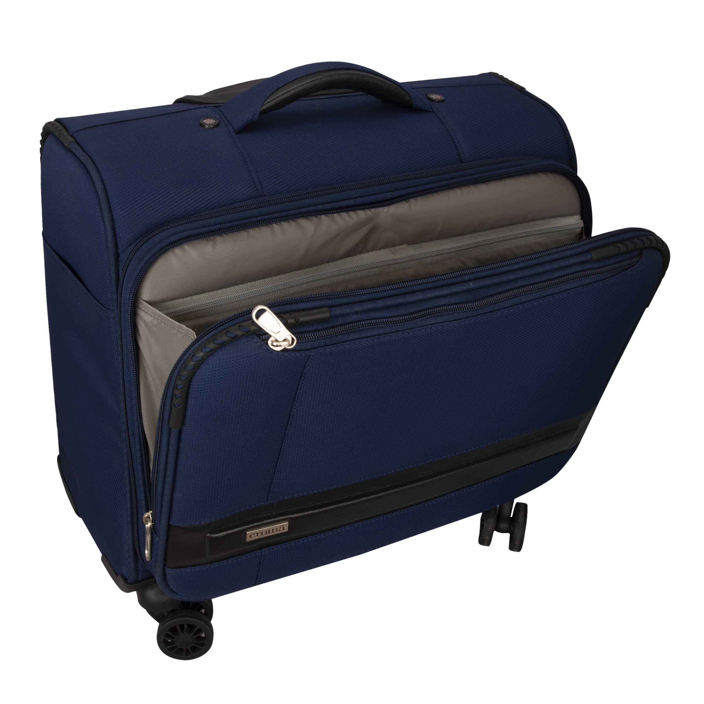 Croma Laptop Trolley Bag (Cabin Size, 360-Degree Wheels, CRSTT14TBA264402, Navy Blue)_6