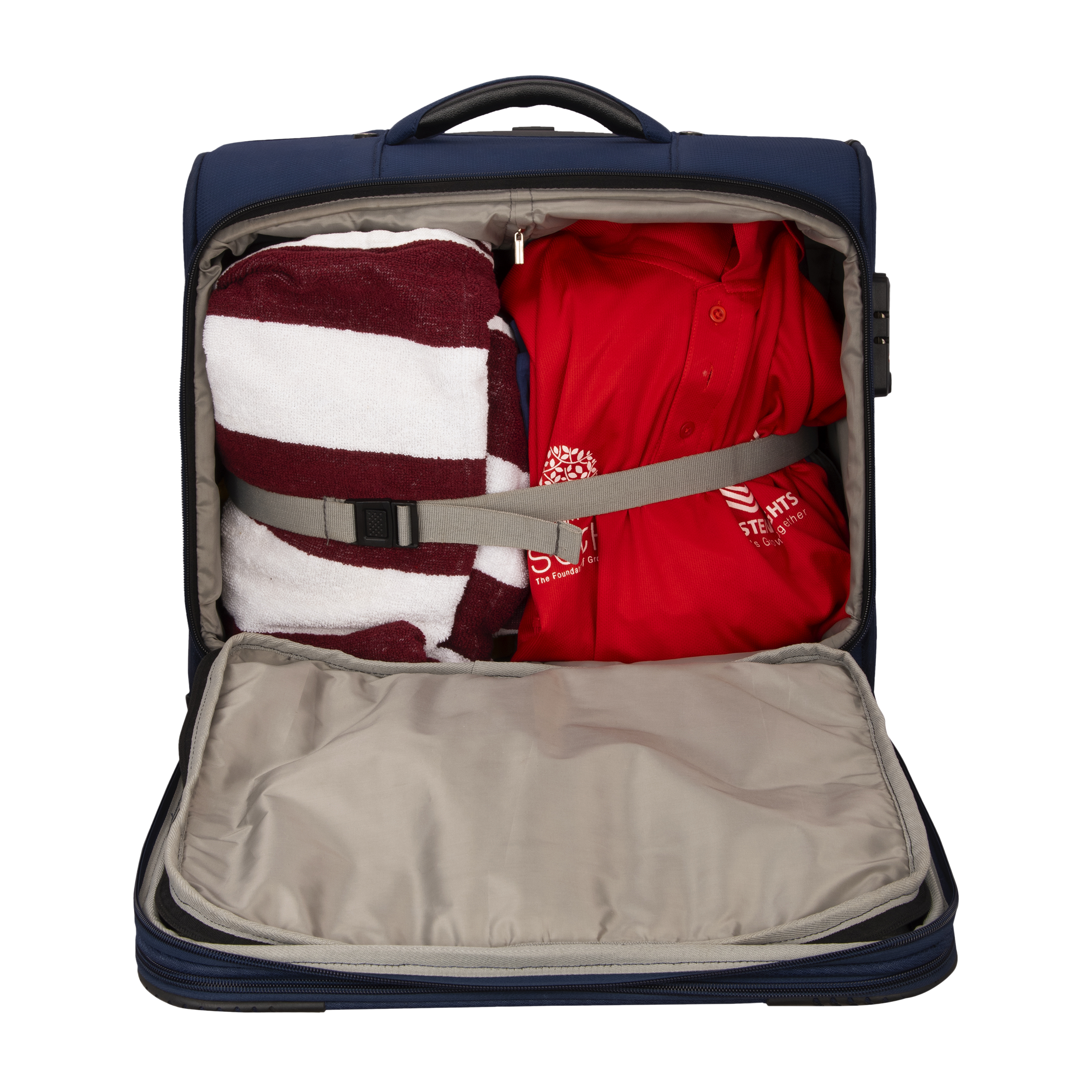 Croma Laptop Trolley Bag (Cabin Size, 360-Degree Wheels, CRSTT14TBA264402, Navy Blue)_7