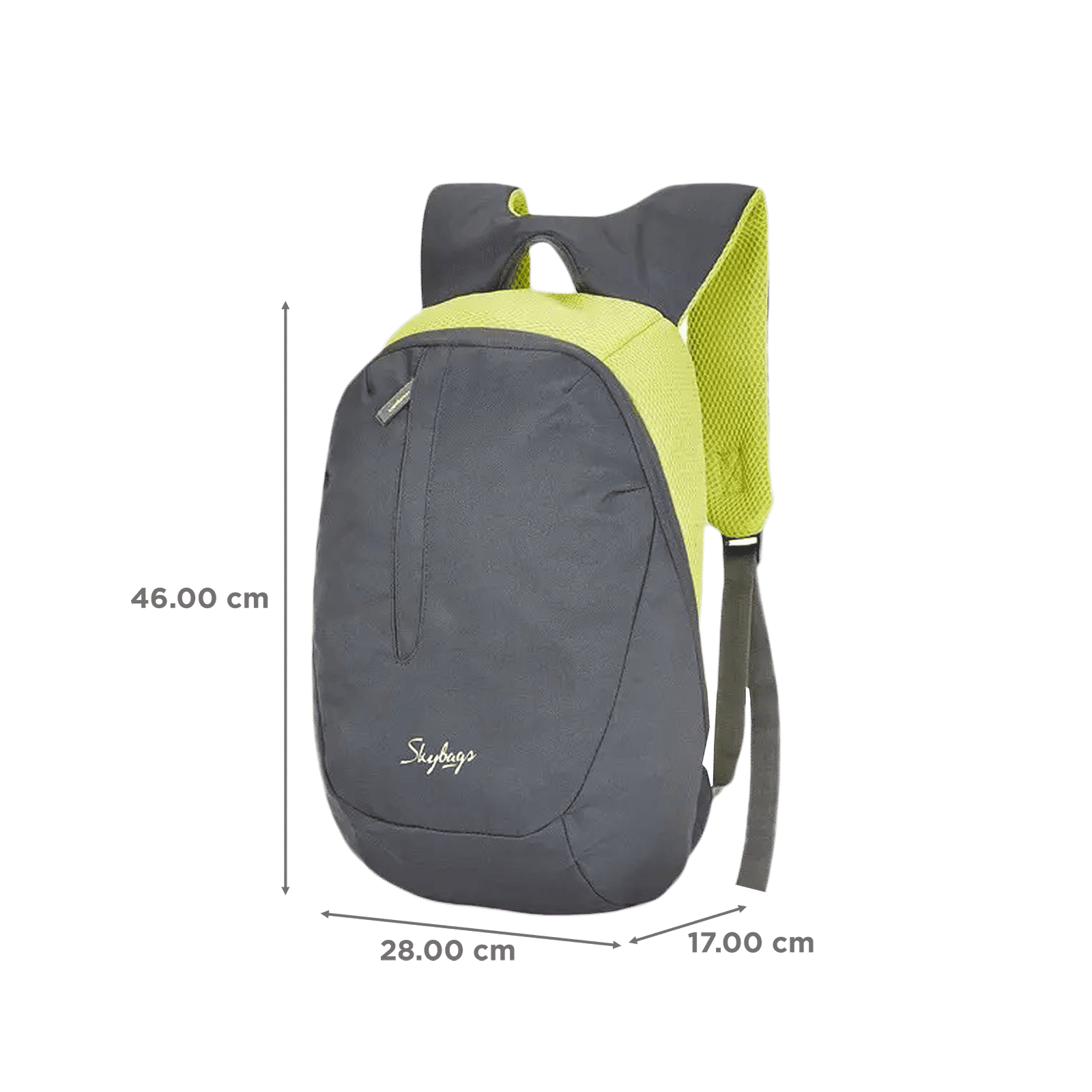 Skybags Zuke Backpack (Padded Shoulder Strap, BPZUK2GRY, Grey)_2