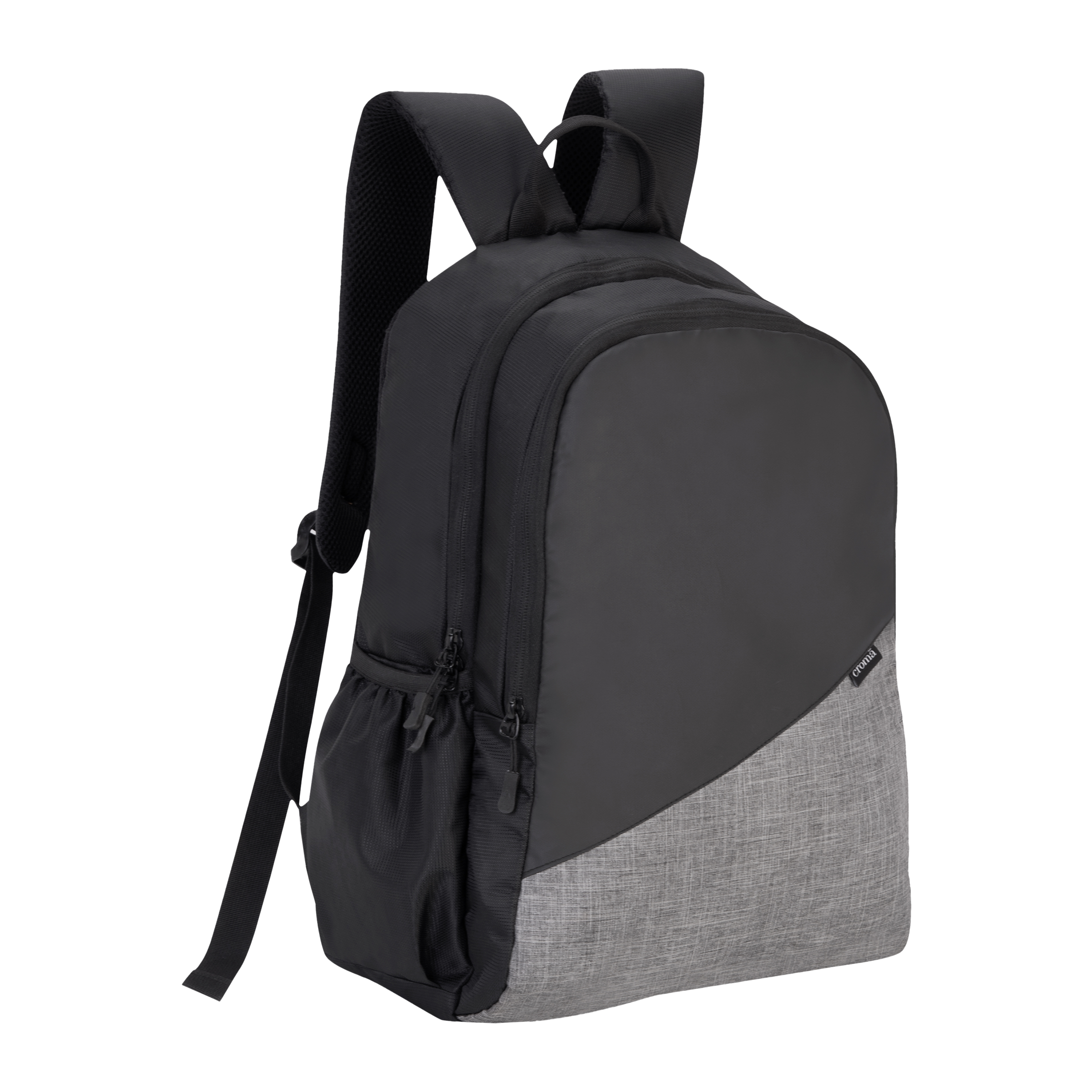 Croma Polyester Laptop Backpack (30 L, 2 Spacious Compartments, Grey and Black)_7