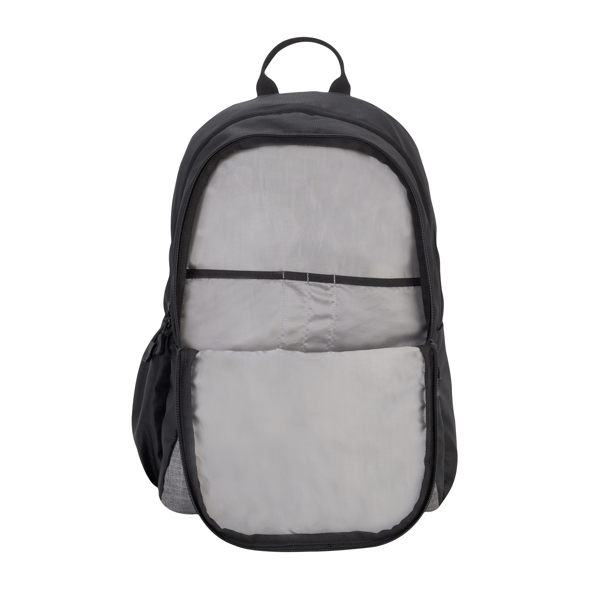 Croma Polyester Laptop Backpack (30 L, 2 Spacious Compartments, Grey and Black)_5