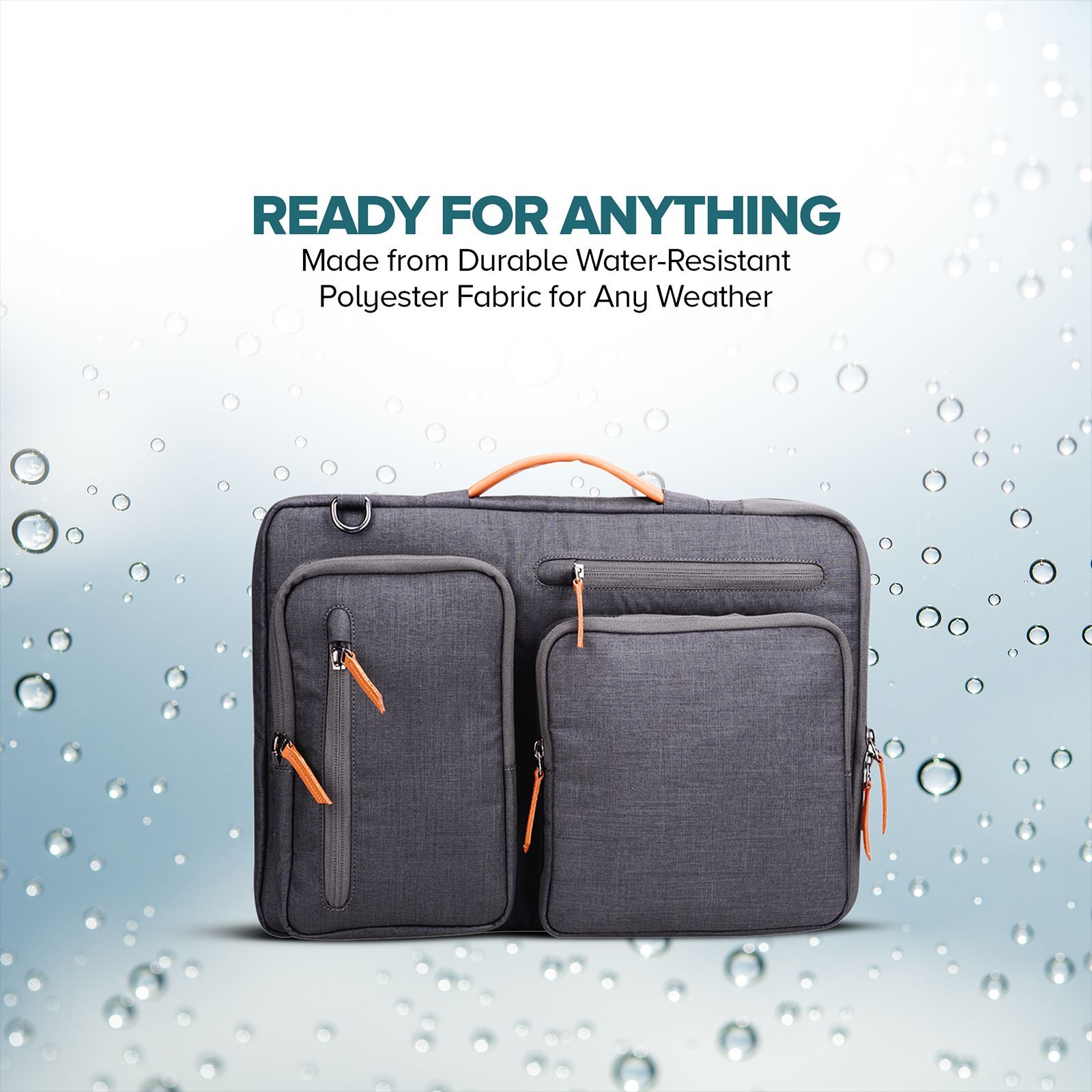 Croma Polyester Fabric Sling Bag for 15.6 Inch Laptop (5.7 L, Water Resistant, Grey)_11