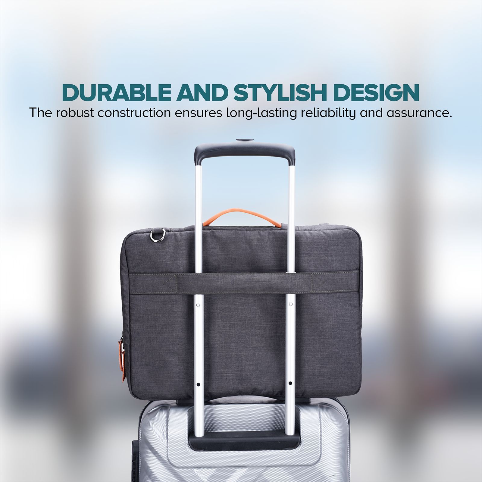 Croma Polyester Fabric Sling Bag for 15.6 Inch Laptop (5.7 L, Water Resistant, Grey)_15